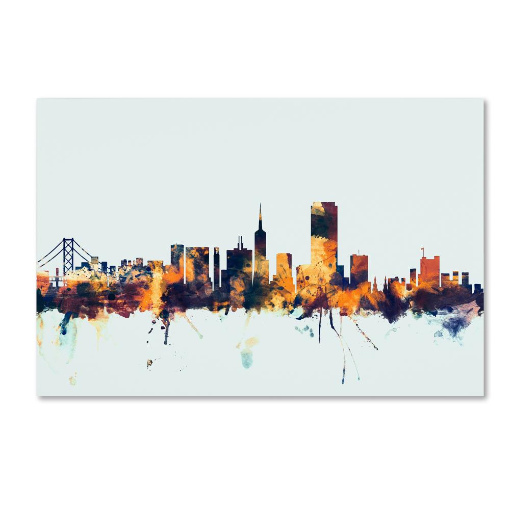 Trademark Fine Art MT1098-C1624GG Framed 16-in H x 24-in W Maps Print on Canvas