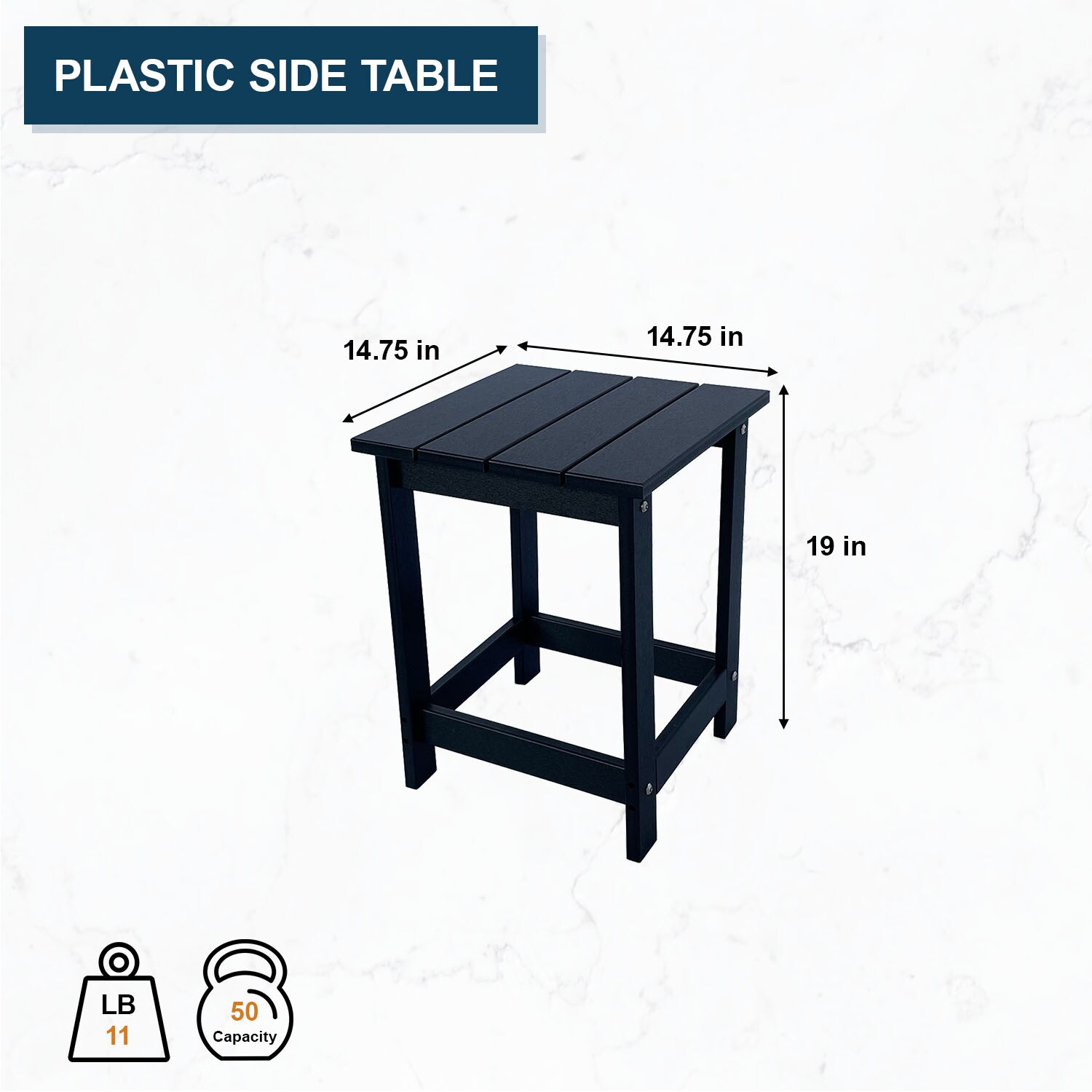 Shine Company 7601BK Patio-Tables - View #14