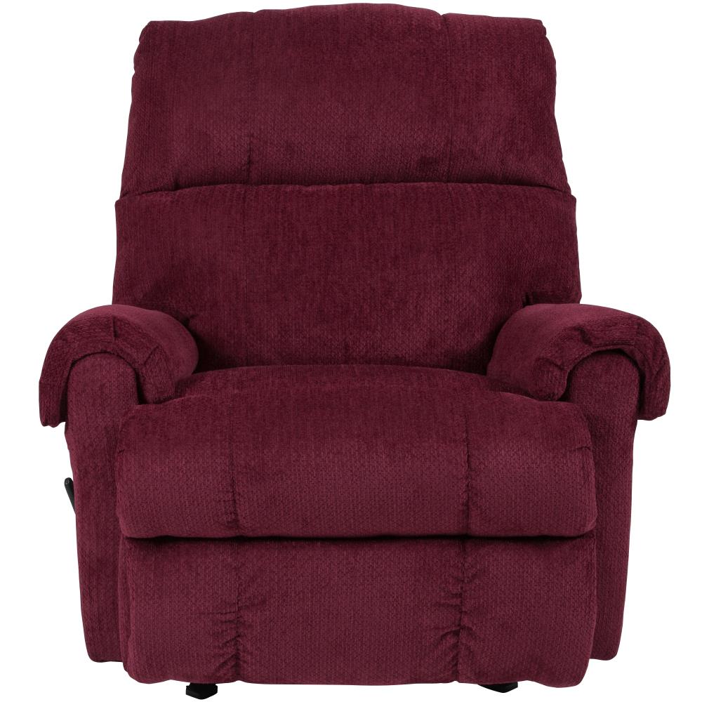 Flash Furniture Kelly Burgundy Microfiber Upholstered Recliner in the  Recliners department at