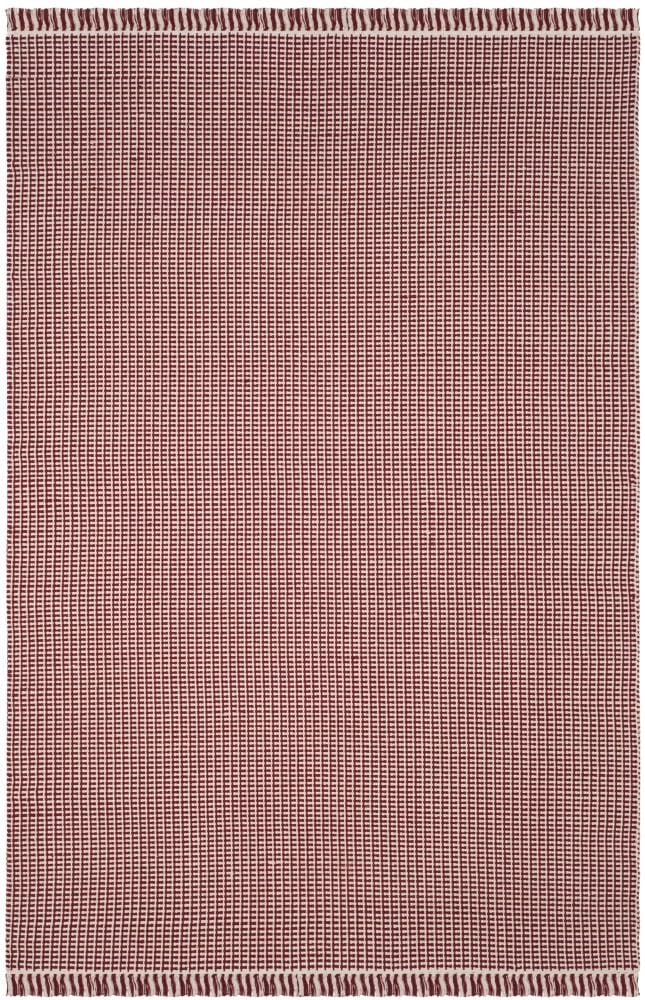 Safavieh MTK340C-6 Montauk Noosa 6 x 9 (ft) Cotton Ivory/Red Rectangular Indoor Geometric Coastal Area rug