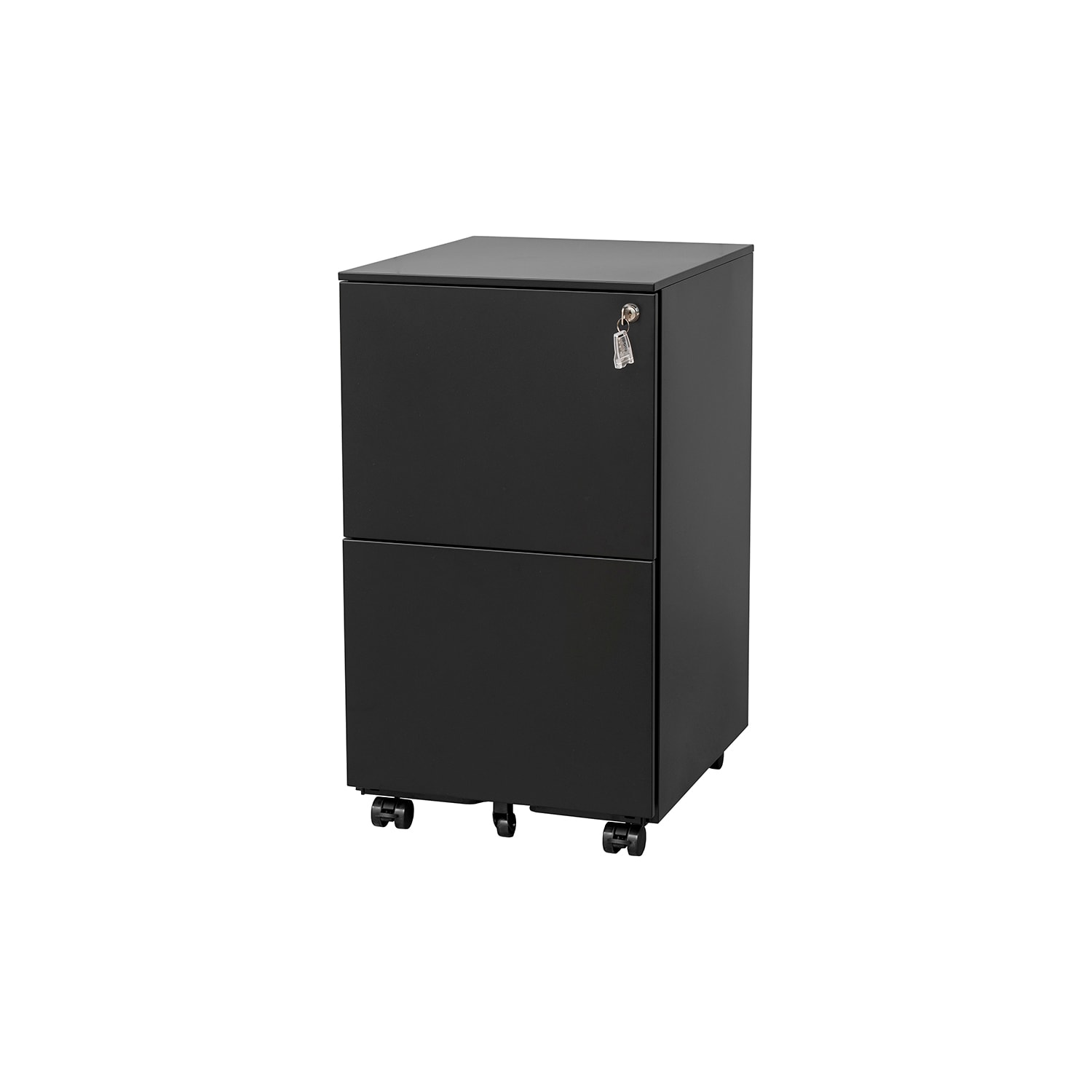 File Cabinet with Lock and Drawer, Mobile Lateral Filing Cabinet