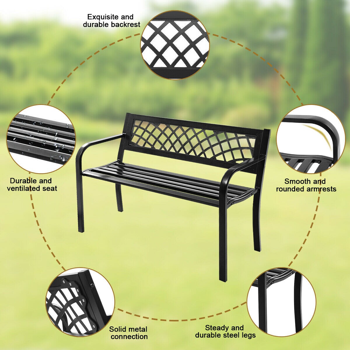 Costway OP2781 Commercial-Benches - View #7