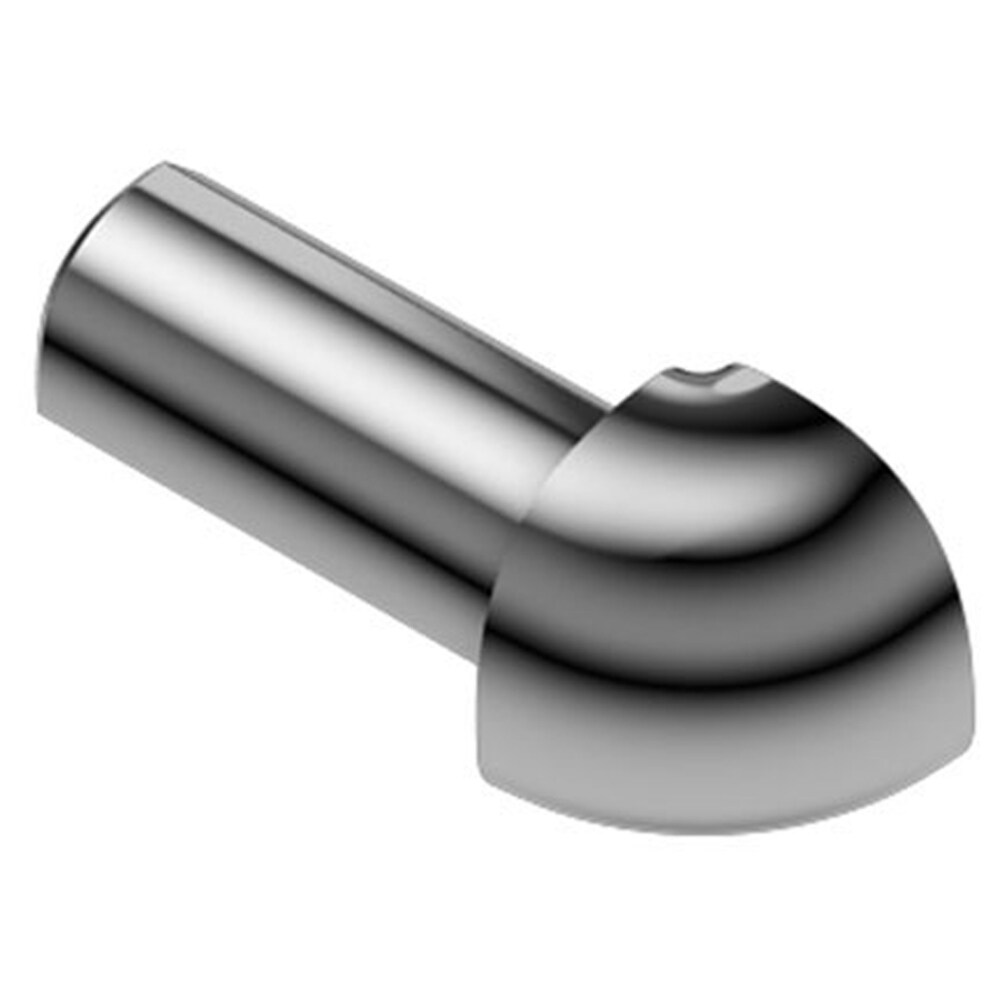Schluter Systems EV/RO90E Rondec 0.344-in W x 1.0-in L Stainless steel Steel Outside corner Tile Edge Trim
