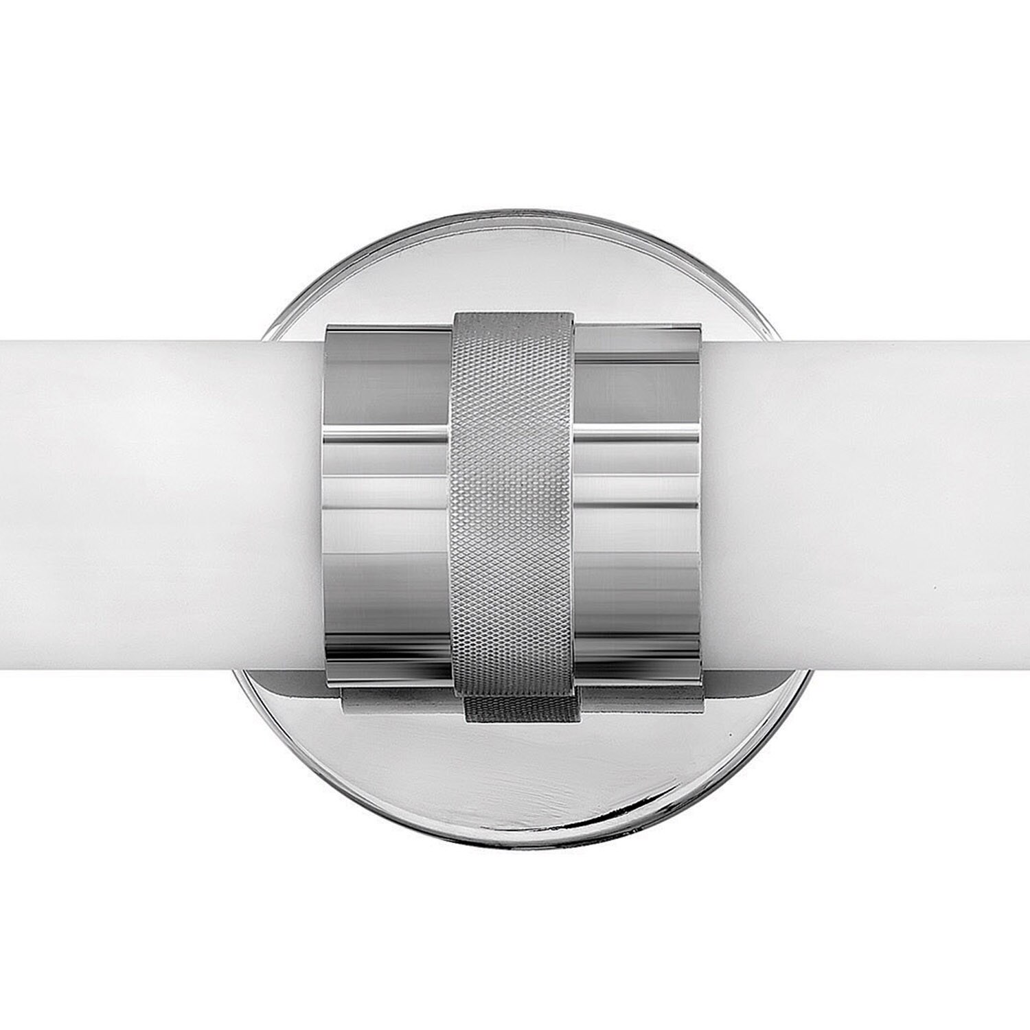 Chrome LED Cylinder Outdoor Wall Sconce with Etched Glass