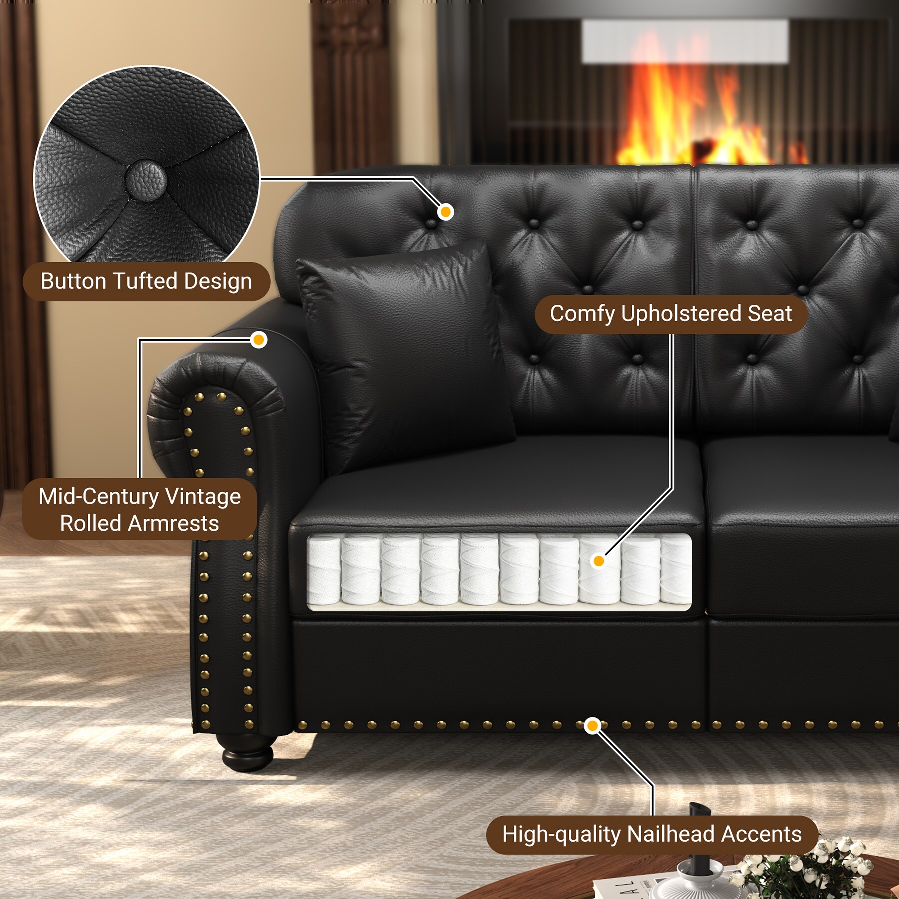 SINOFURN SYA020325GY Sofas-Loveseats - View #4