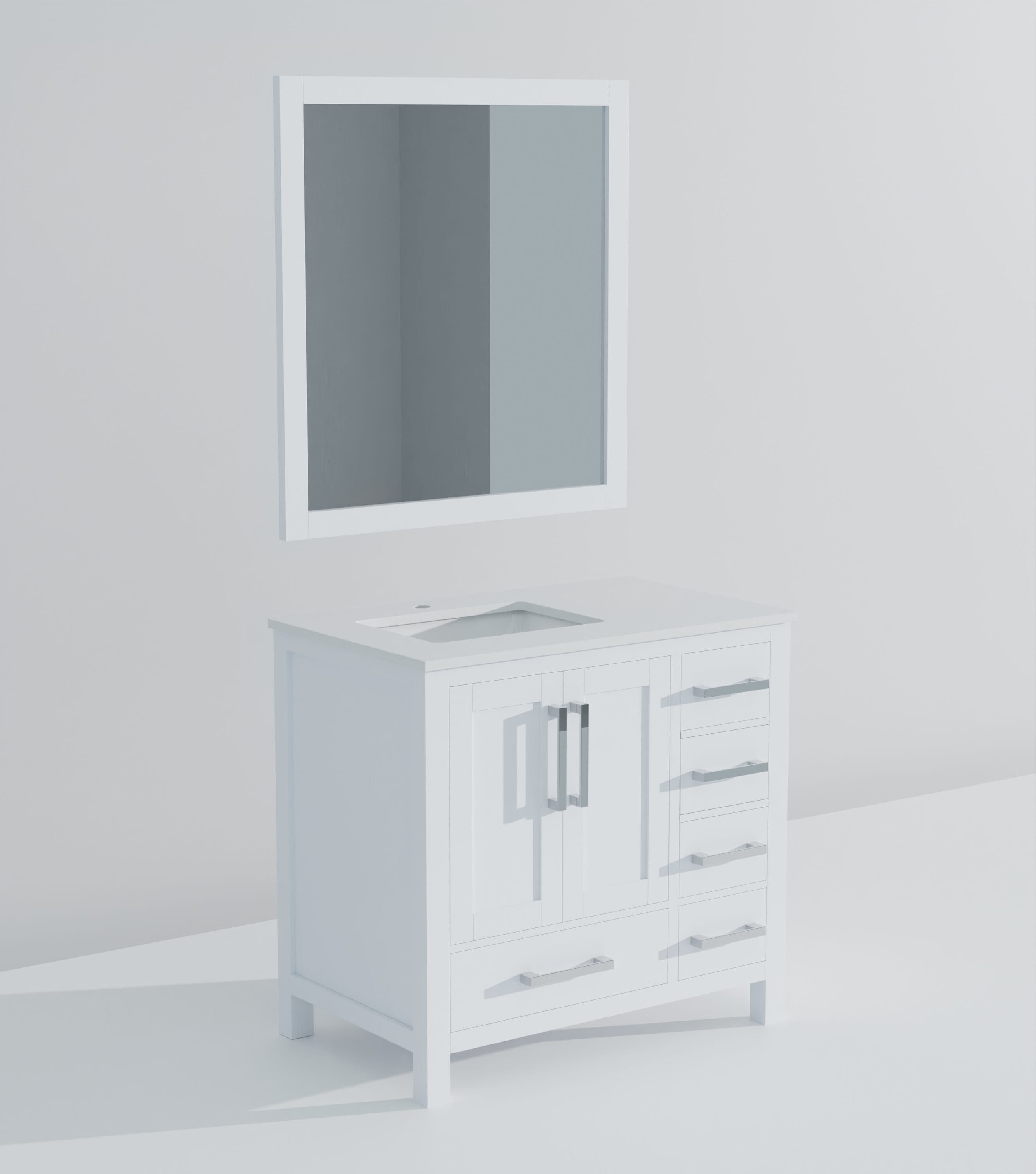 Lexora LJ342236SAWQM34L Bath-Vanity-Combo - View #10