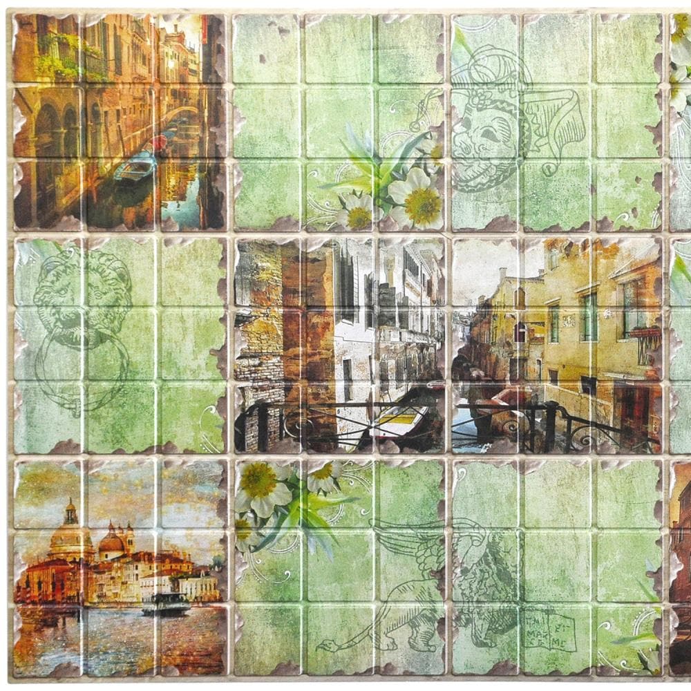 Dundee Deco TP10013062 38-in x 18-in Embossed Paintable PVC Abstract Wall Panel ( 5-sq ft )