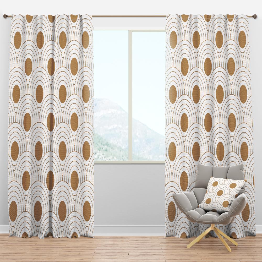 Designart CTN24359-52-108 108-in White Room darkening Thermal lined Rod pocket Single curtain panel