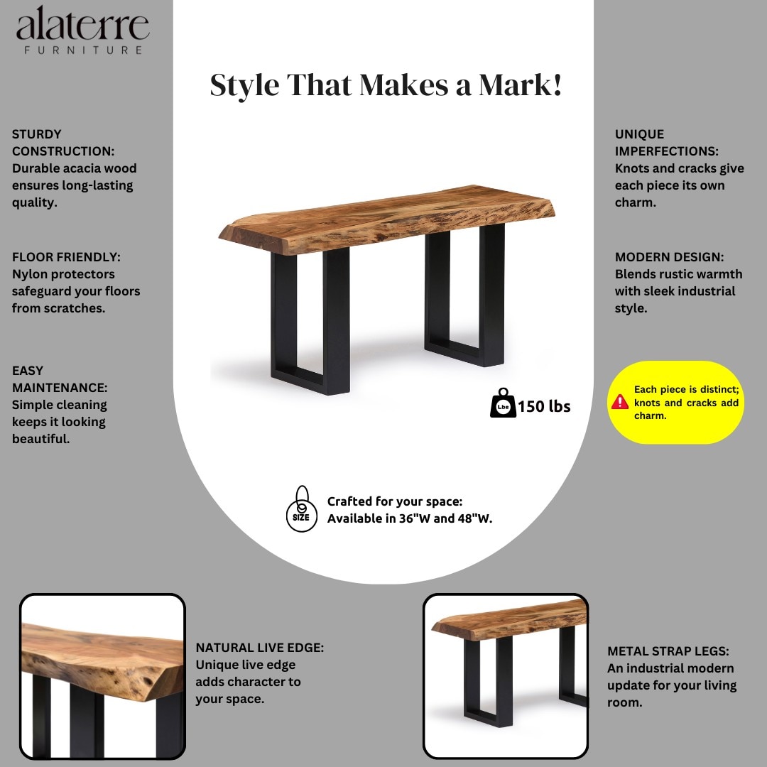 Alaterre Furniture AWAA0320 bench - View #4