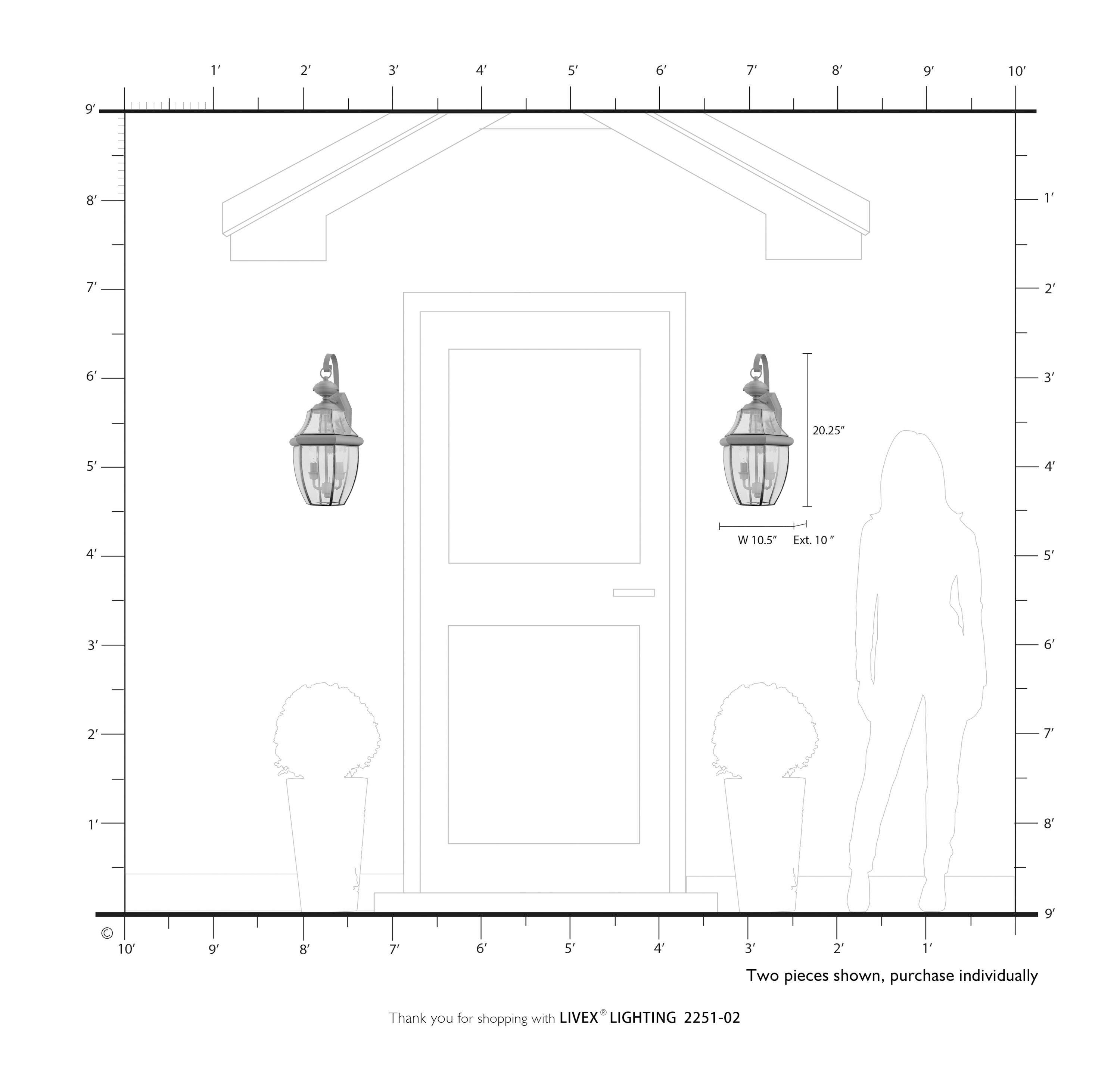 Livex Lighting 2251-02 Outdoor-Wall-Lighting - View #8