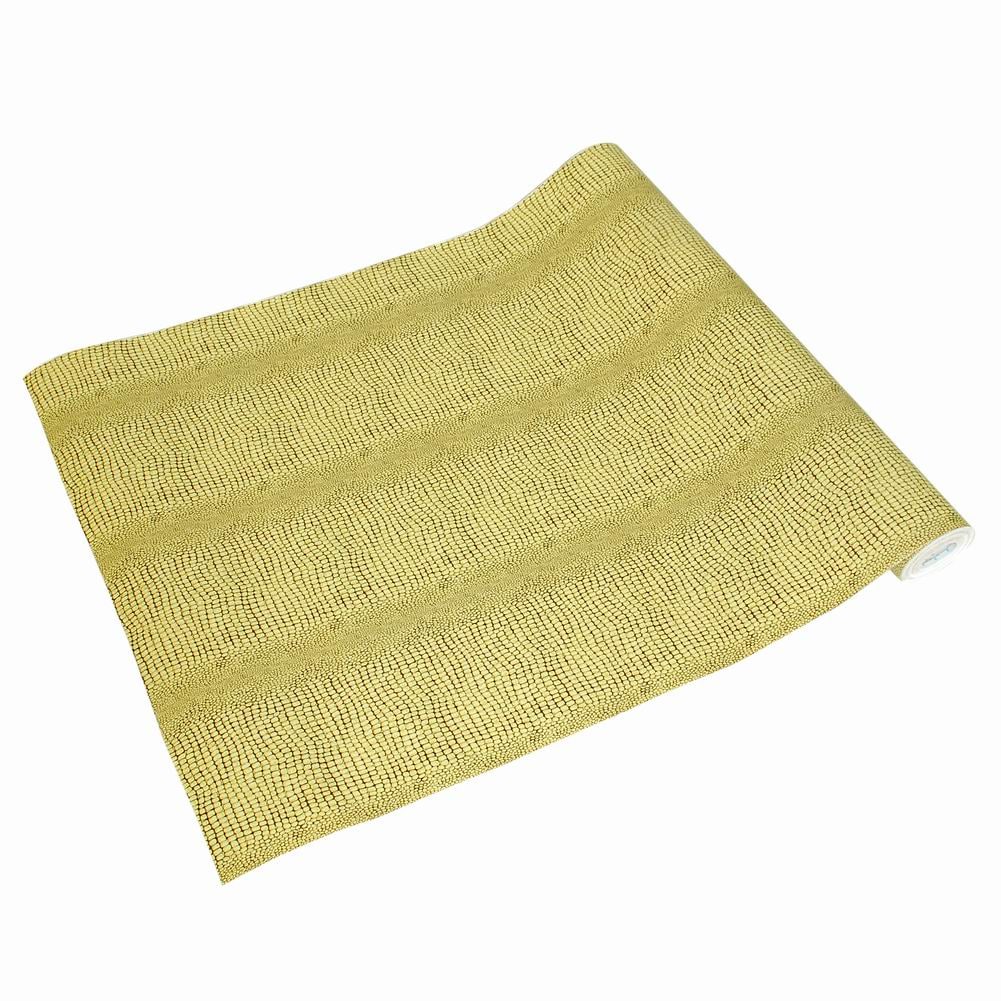 Slickblue Yellow Self-Adhesive Vinyl Wallpaper – 48 sq ft Roll Textured Look Peel and Stick Design Removable Waterproof for Living Room Bedroom or Hallway Walls