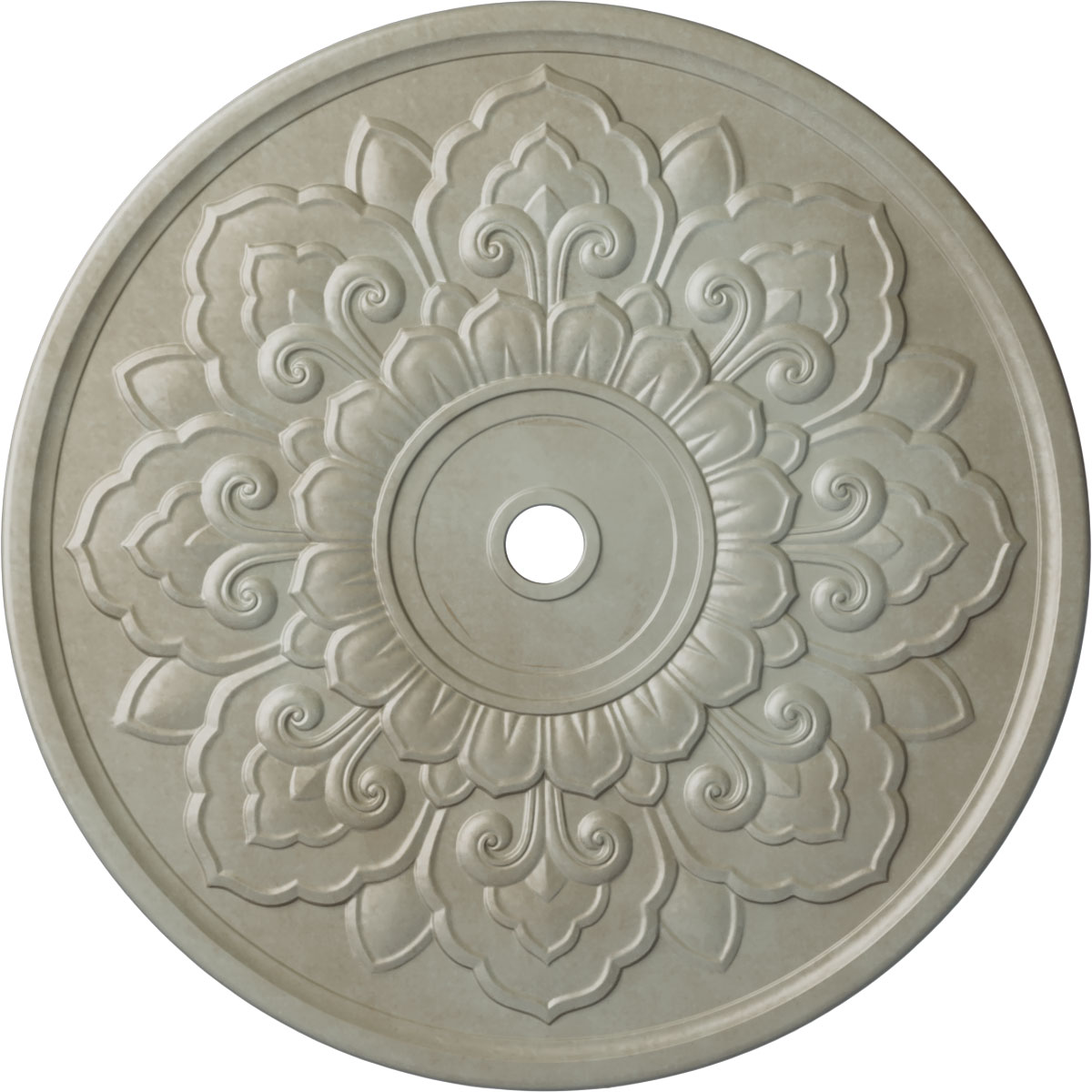 Ekena Millwork CM50LOFLS Lorry 51-in W x 51-in L Painted Flash Gold Polyurethane Whole Ceiling Medallion