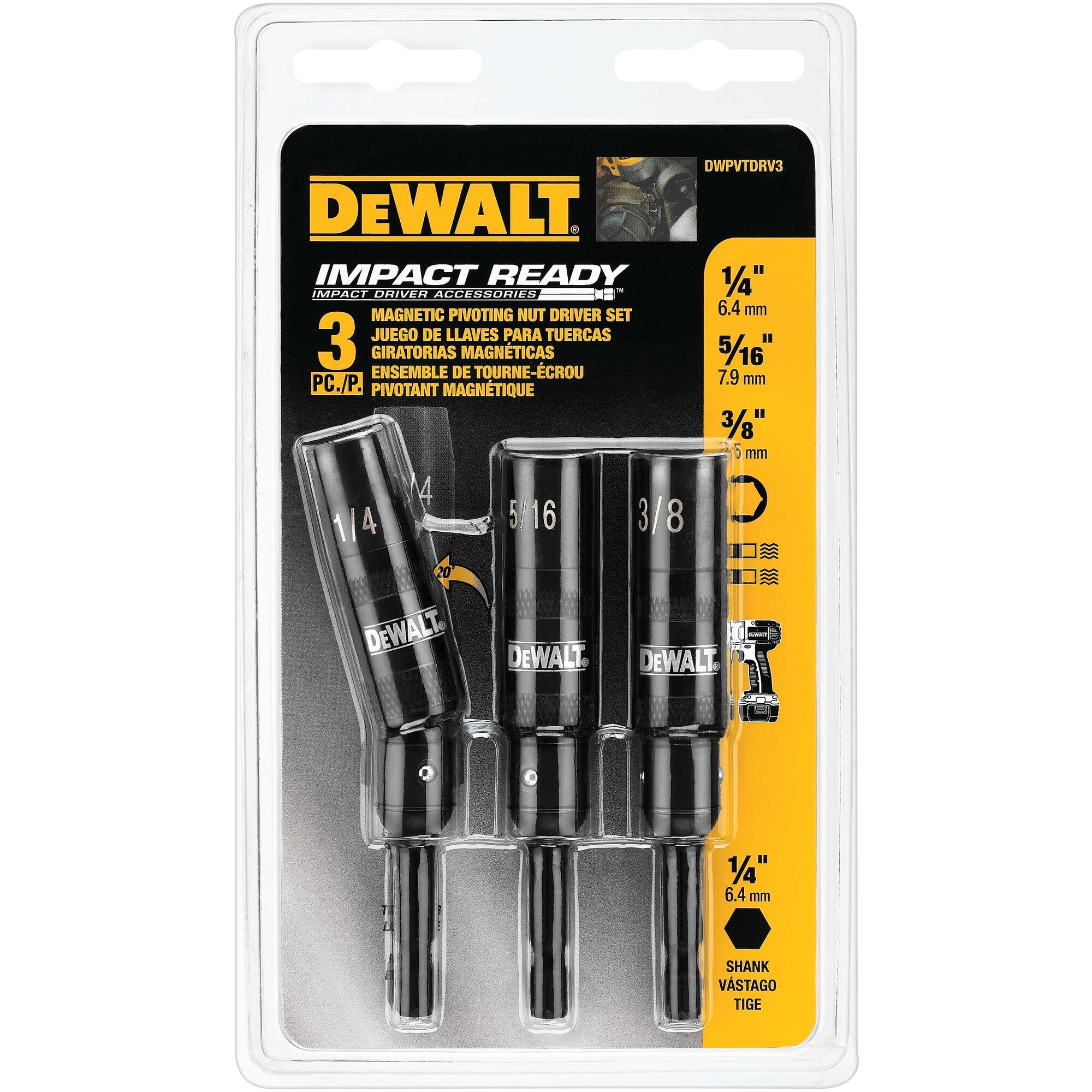 3 Pack 3 Robertson style Driver Bits #0 Square 