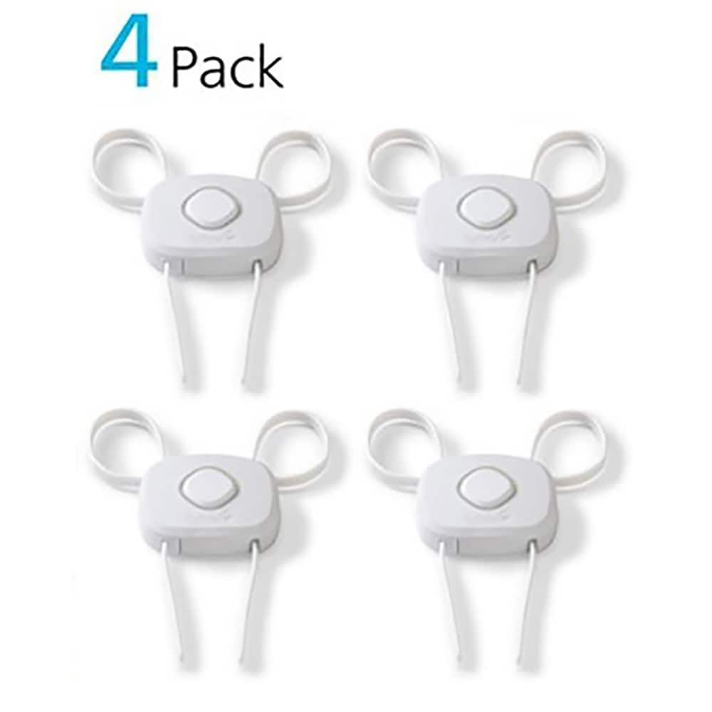 Safety 1st Plastic Side by Side White Cabinet Lock (2-Pack