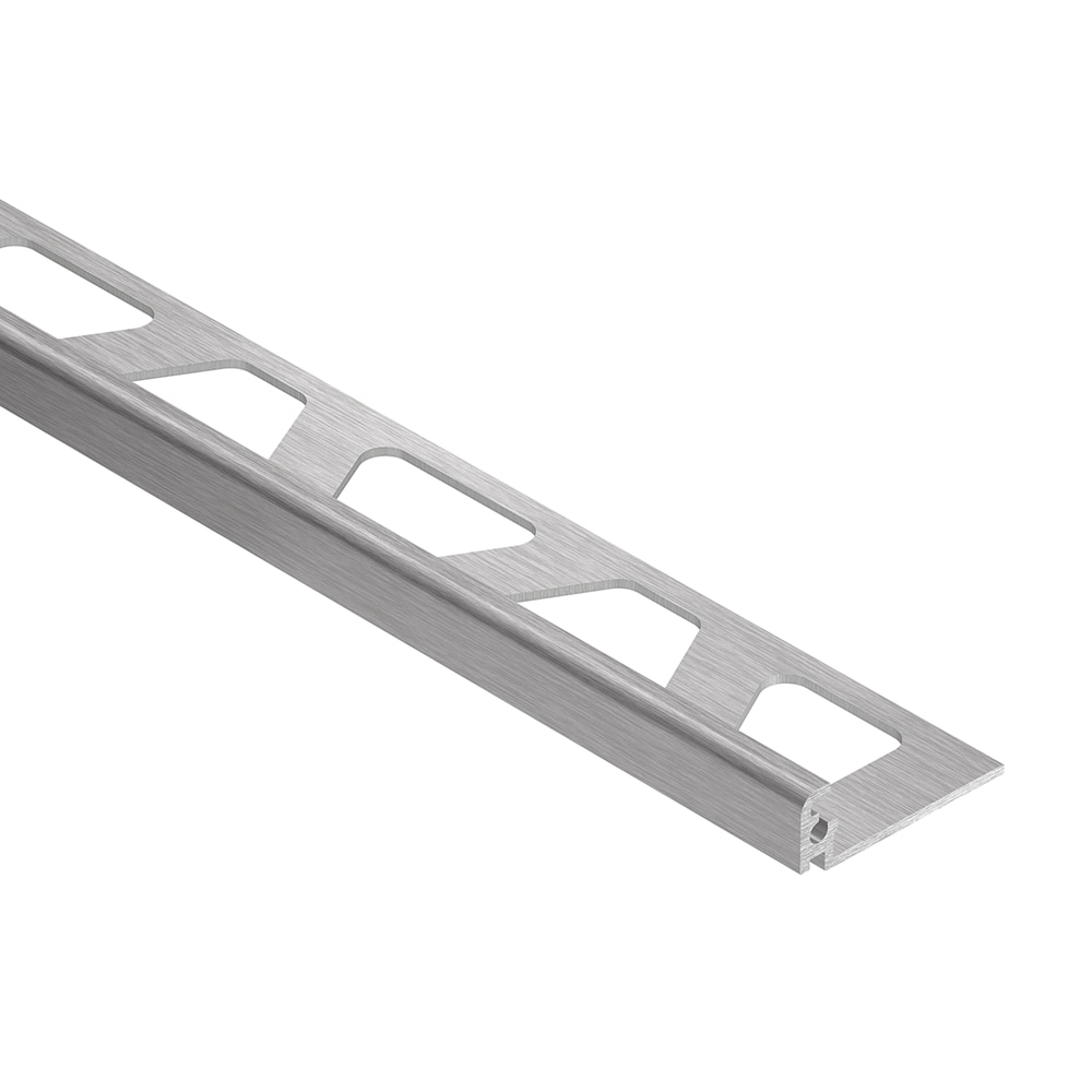 Schluter Systems J110ACGB Jolly 0.438-in W x 98.5-in L Brushed chrome anodized aluminum Aluminum L-angle Tile Edge Trim