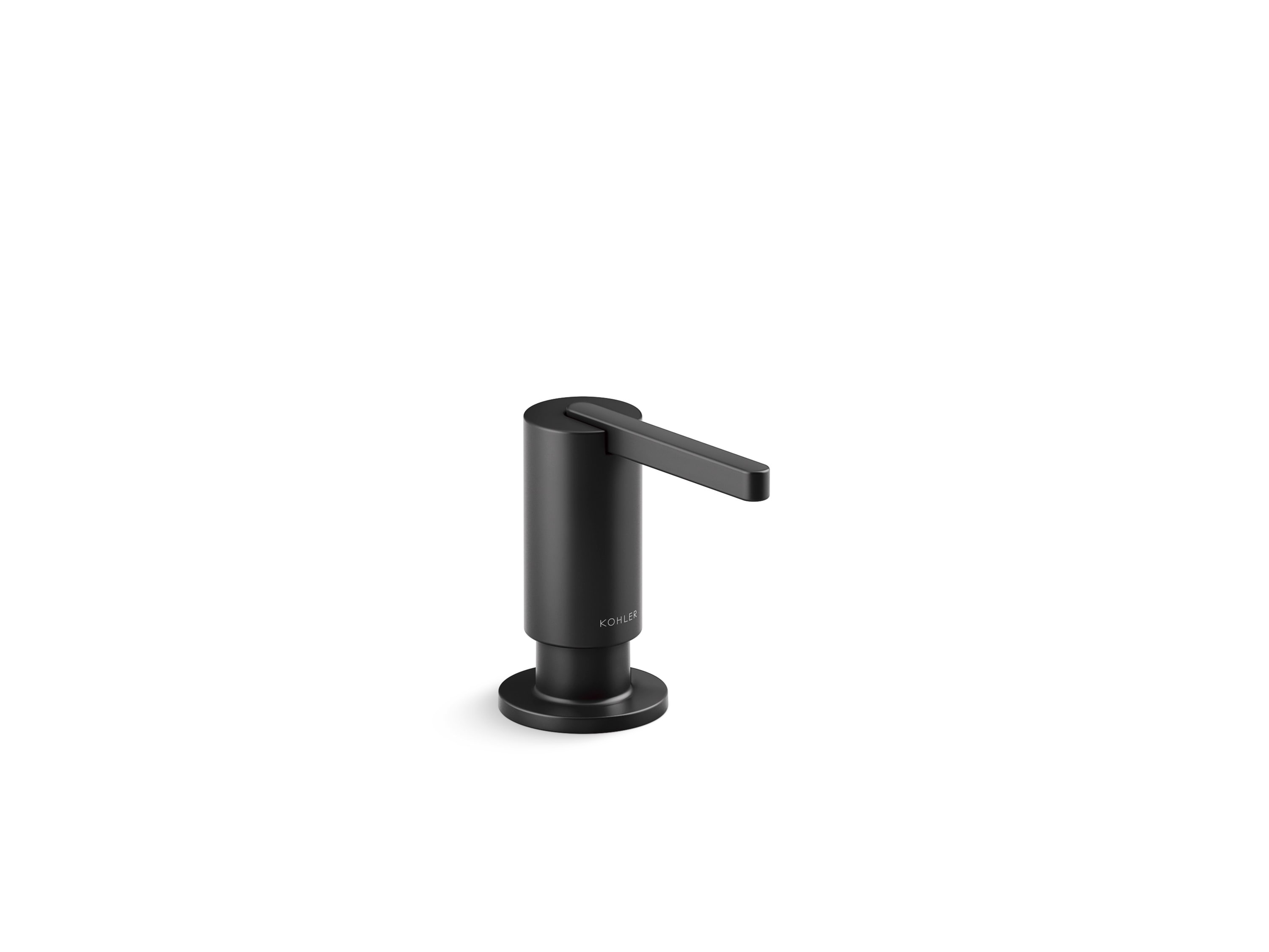 KOHLER Components Matte Black 16-oz Capacity Deck-mount Soap and Lotion Dispenser