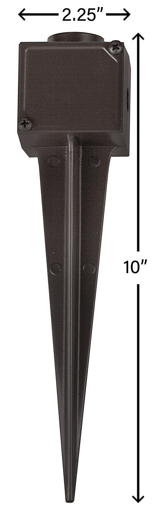 Bronze Aluminum LED Pathway Ground Spike with Junction Box