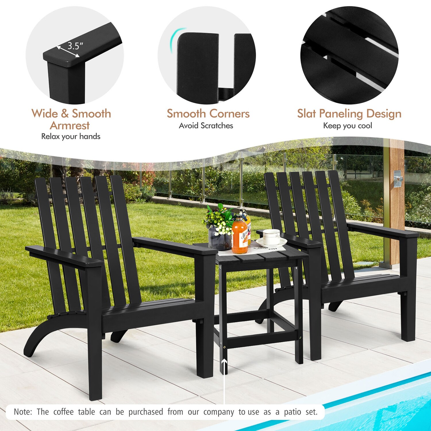 WELLFOR DOZ70602BK Patio-Chairs - View #5