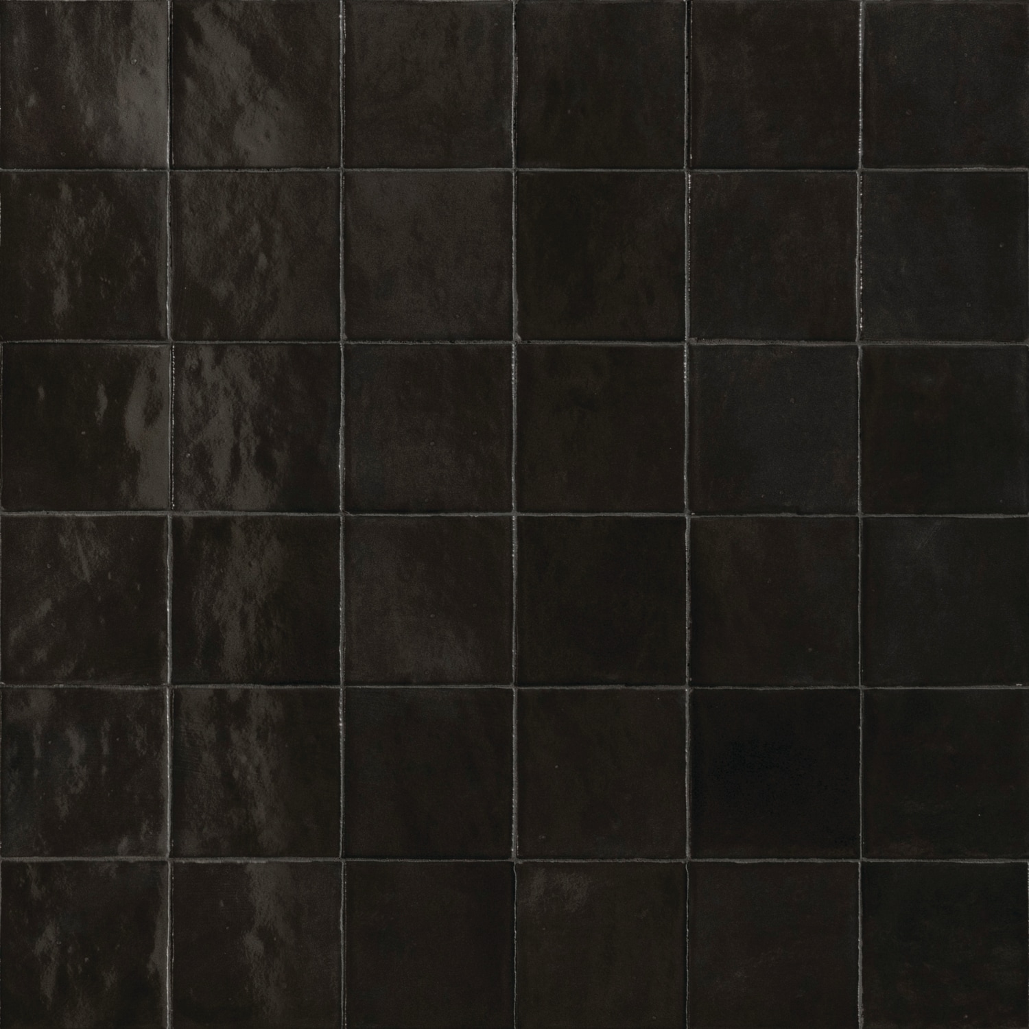 American Olean HA09SQU44HDCGL Handcrafted Artistry Nero 4-in x 4-in Glossy Ceramic Wall Tile (0.105-sq. ft/ Piece)