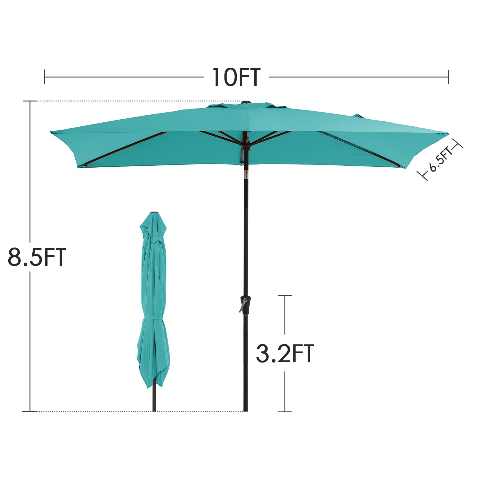 JEAREY JE-QTZZS-6.5X10FT-PB Umbrellas-2 - View #4
