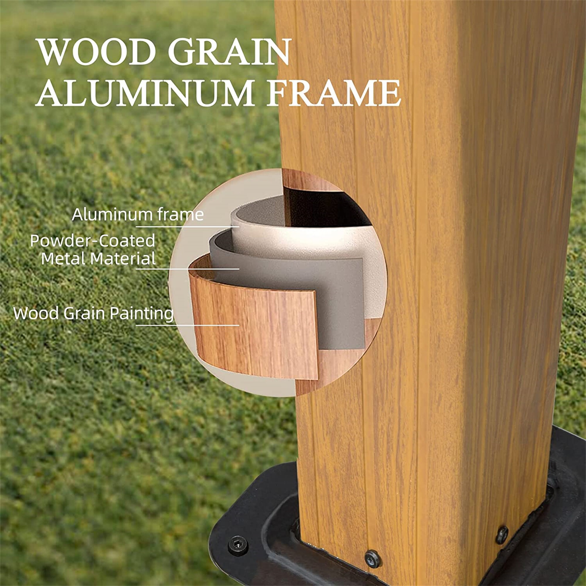 JIMSMAISON BOCPCG21Y-BRO Wood-Resin-Gazebos - View #4