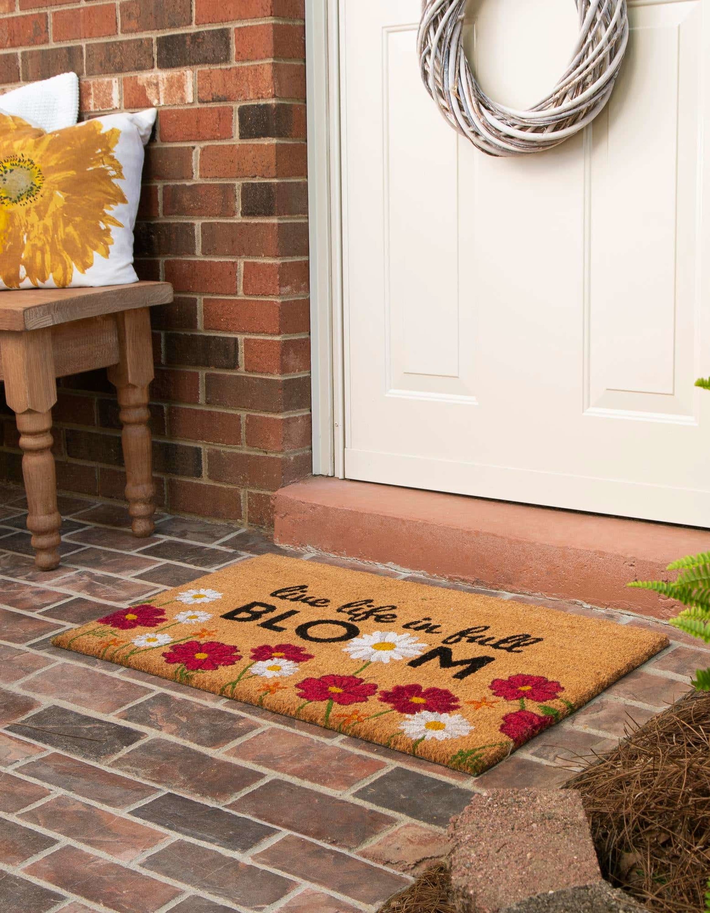 Unique Loom Doormat 2 X 3 Coir Autumn Leaves Indoor/Outdoor Area Rug in the  Rugs department at