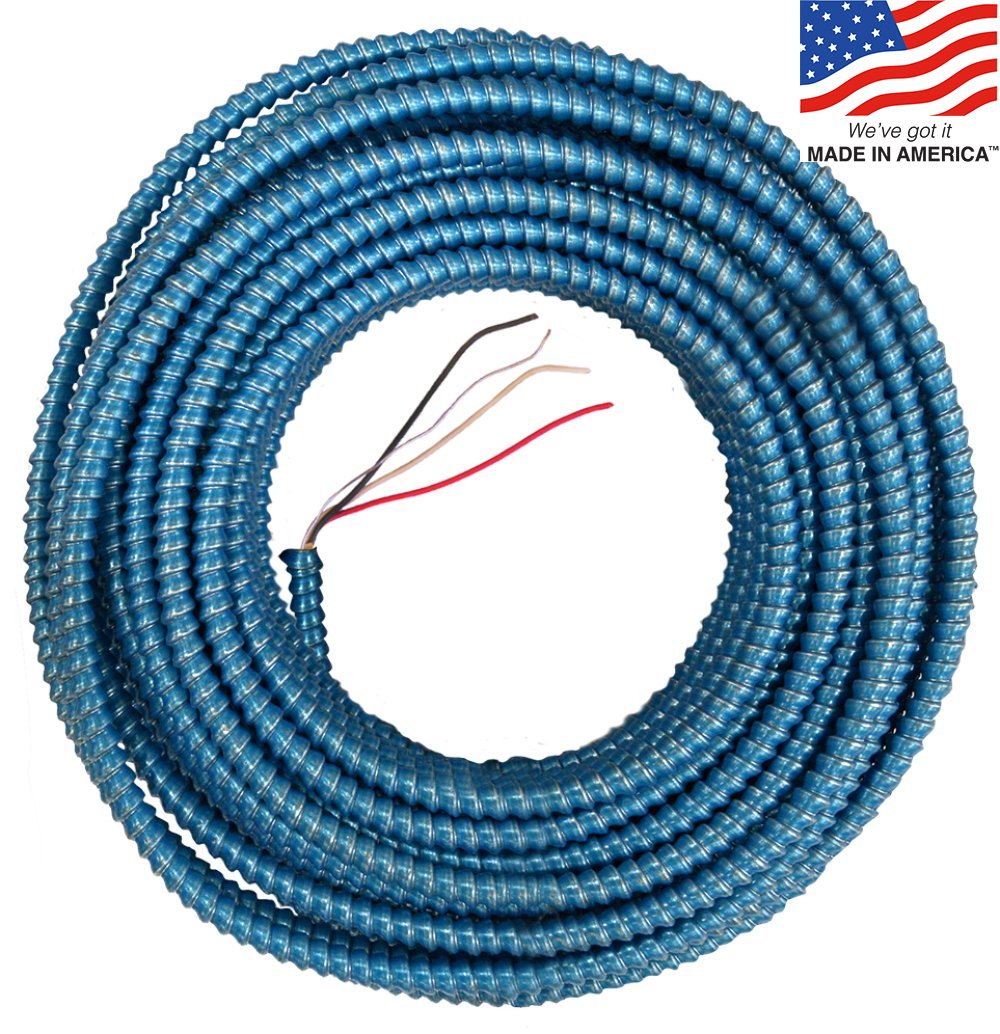 Southwire 55276523 Armorlite 100-ft 12 / 3 Solid Aluminum MC (Metal Clad) Cable
