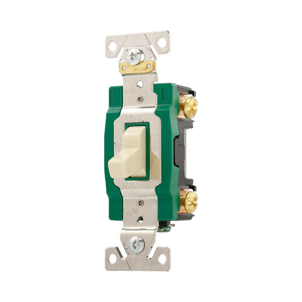 Eaton 20-amp 3-way Toggle Light Switch, Light Almond in the Light ...