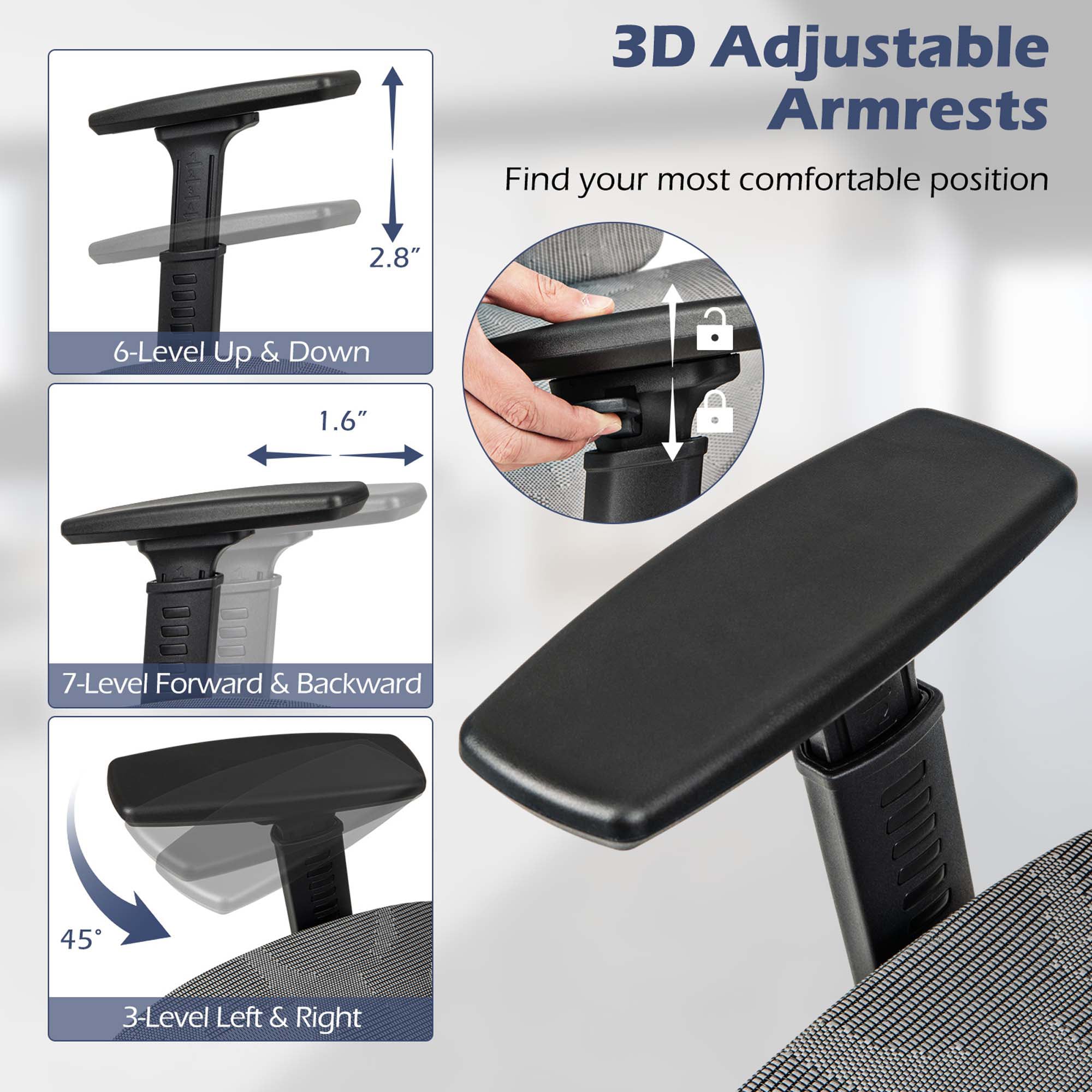 Costway HCST01707 Office-Chairs - View #5