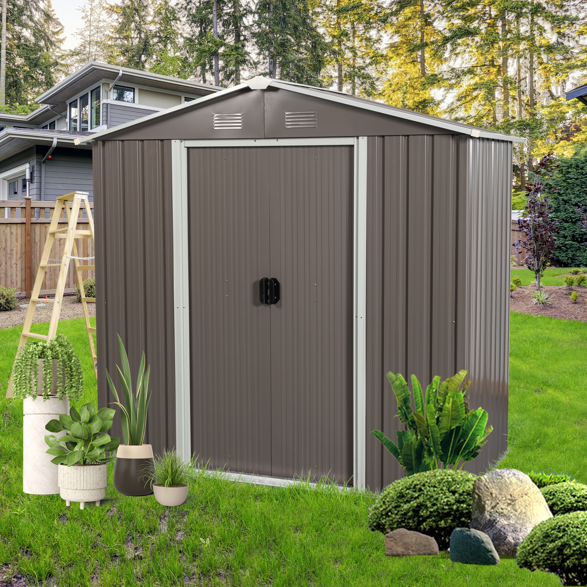 Kahomvis WWC-QP211-22 Metal-Storage-Buildings-Sheds - View #10