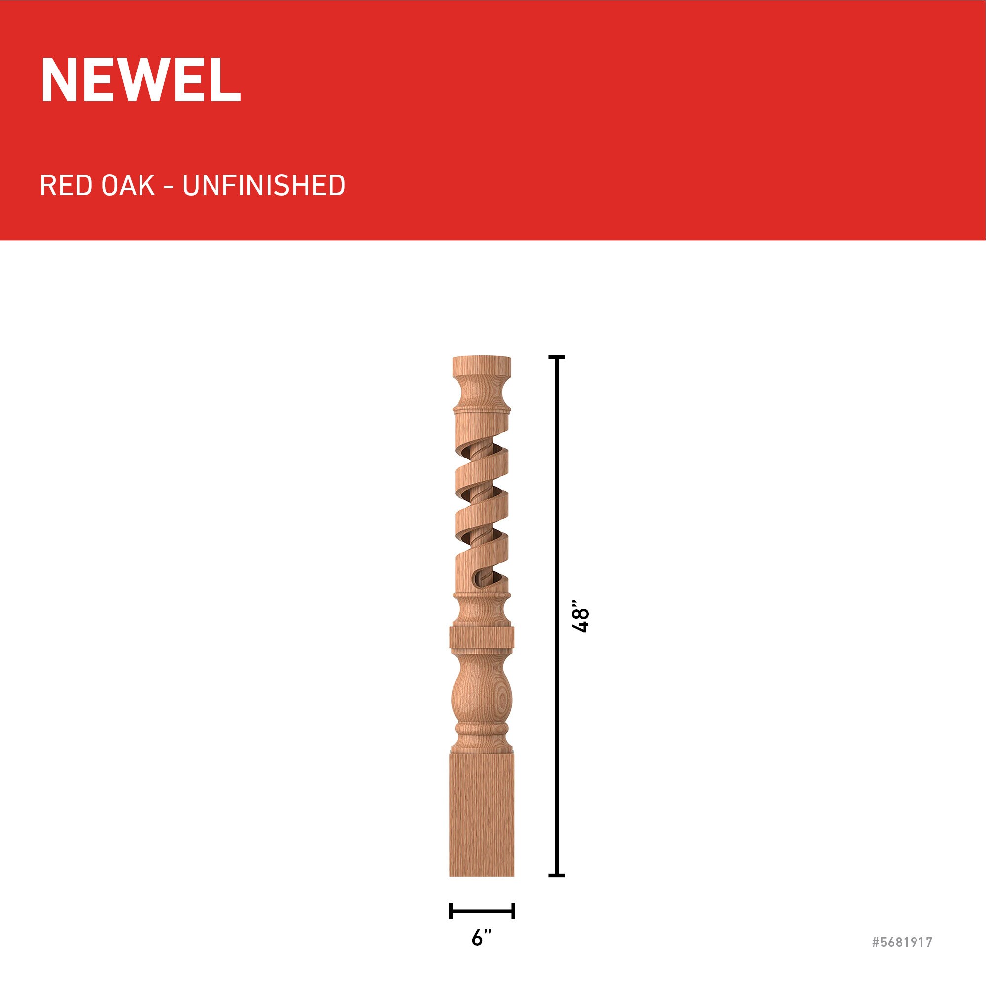 L.J. Smith Stair Systems LJT-3640-O Interior-Stairpart-Newel-Posts - View #3