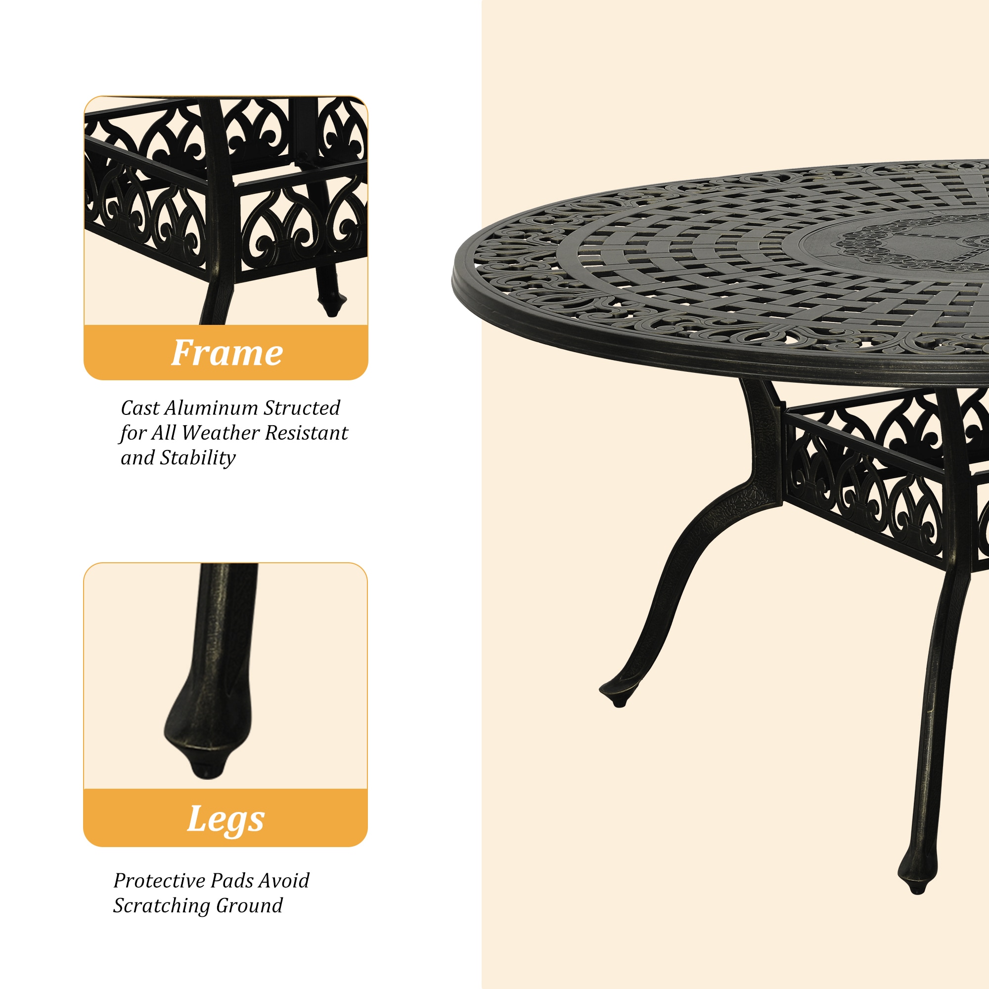 CASAINC HF-WF-HFHW006 Patio-Tables - View #2
