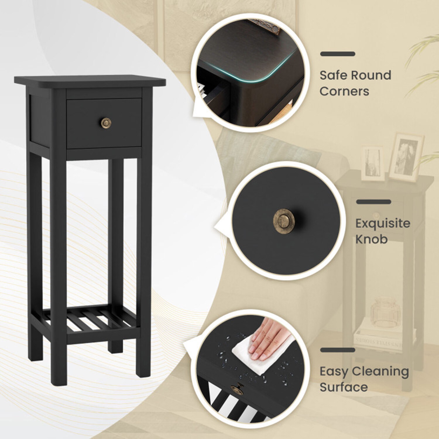 Mondawe MO-JV10760BK nightstands - View #7