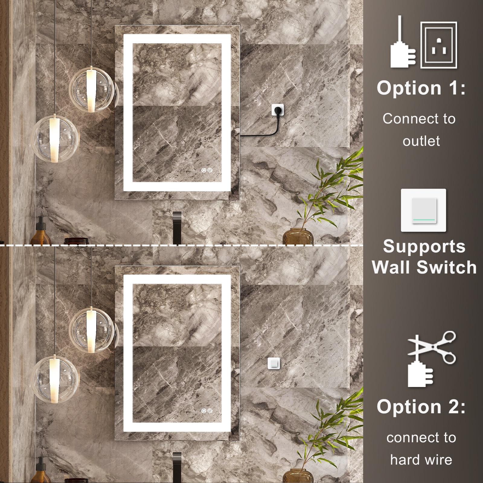 Forclover MRE-AL2028 Framed-Bath-Mirrors - View #10