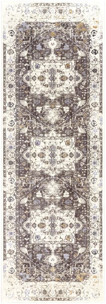 Surya CRC1010-3392 Crescendo 2 X 10 (ft) Dark Brown Indoor Medallion Oriental Runner Rug