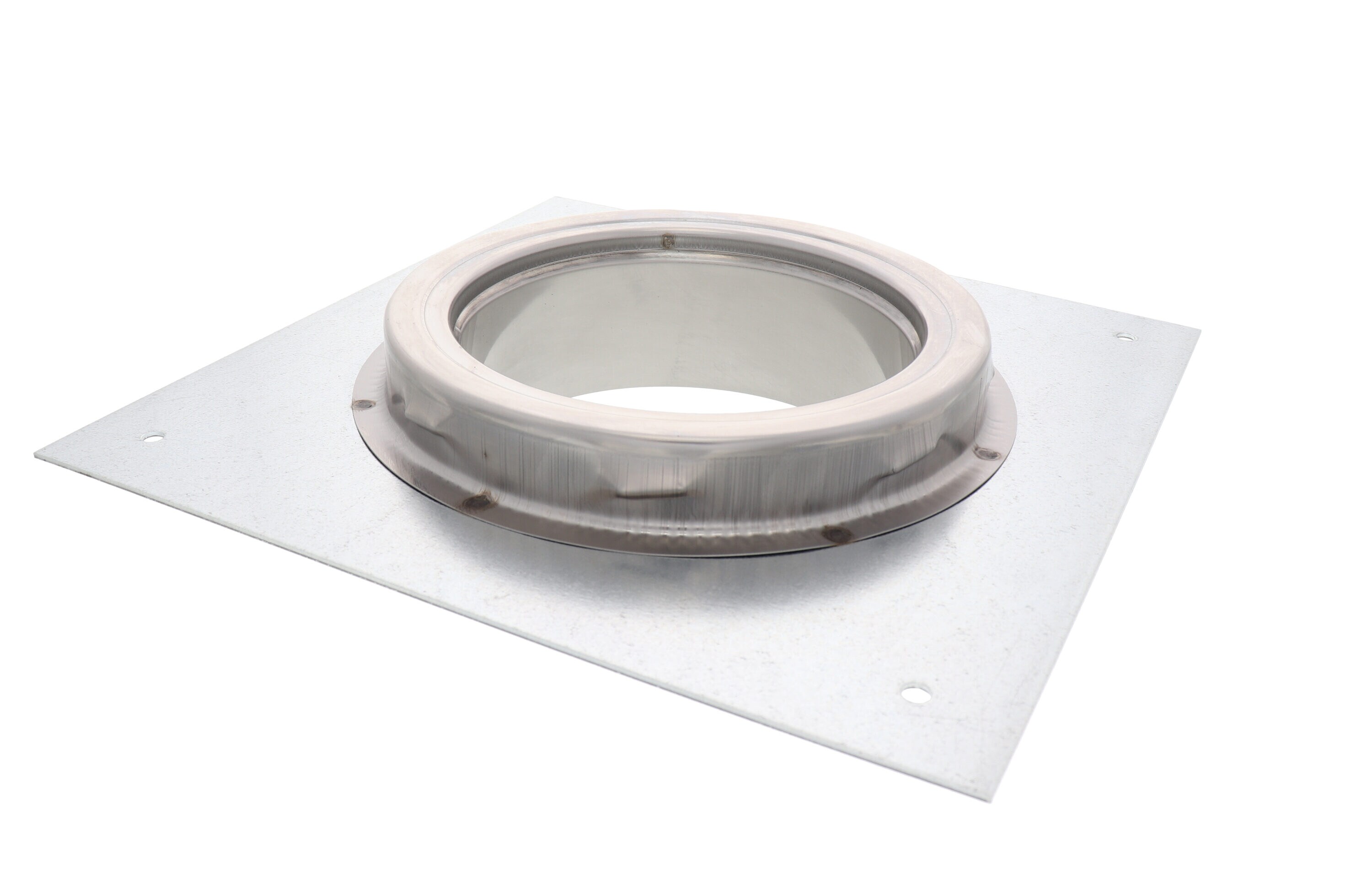 SuperVent Supervent 6in Stainless Steel Adapter Plate in the Chimney
