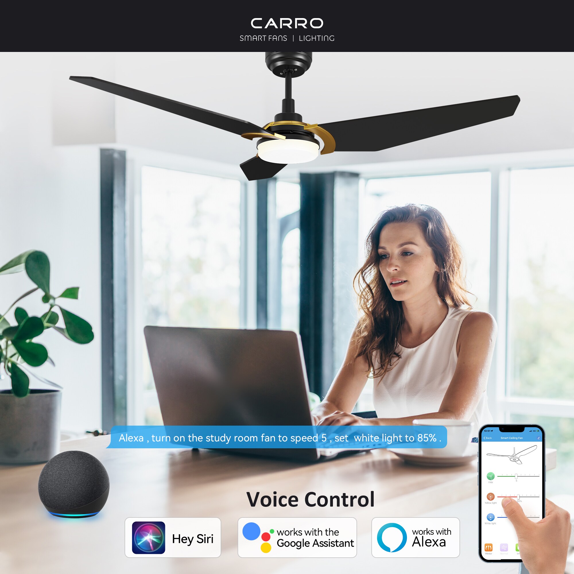 CARRO USA LS563B-L12-B2-1G Ceiling-Fans - View #2