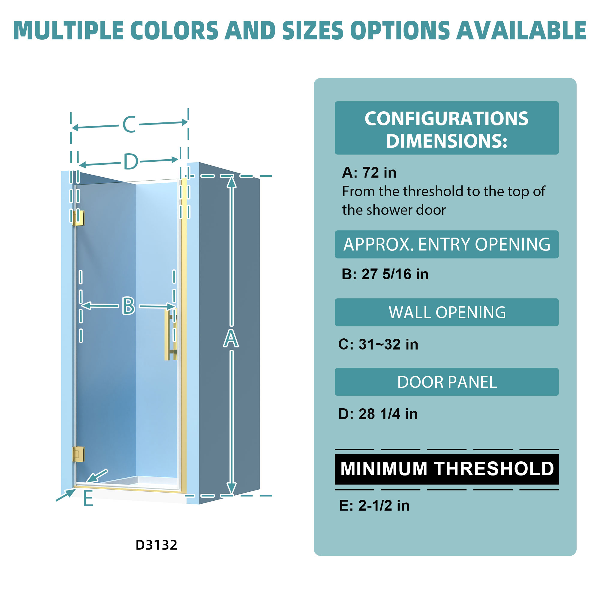 Forclover UNSD-GD3172 Shower-Doors - View #3