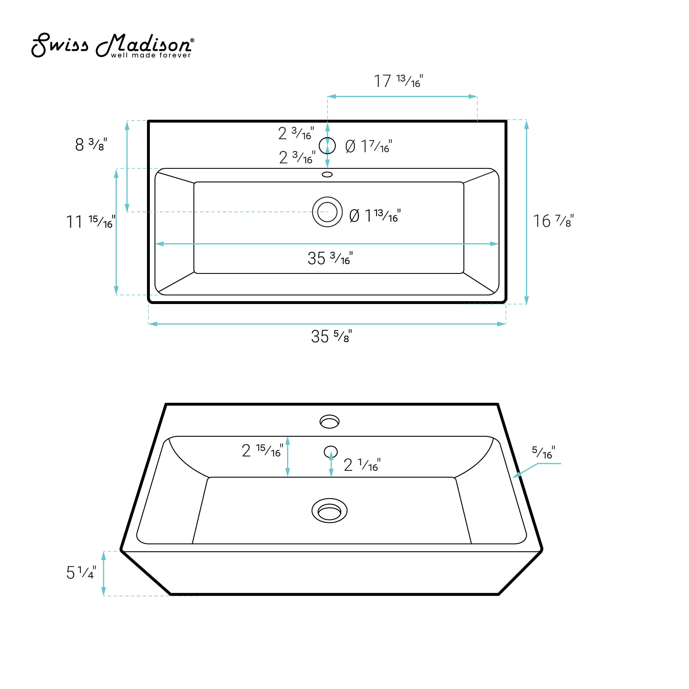 Swiss Madison SM-25-WSCHR03WH Bath-Sink - View #6