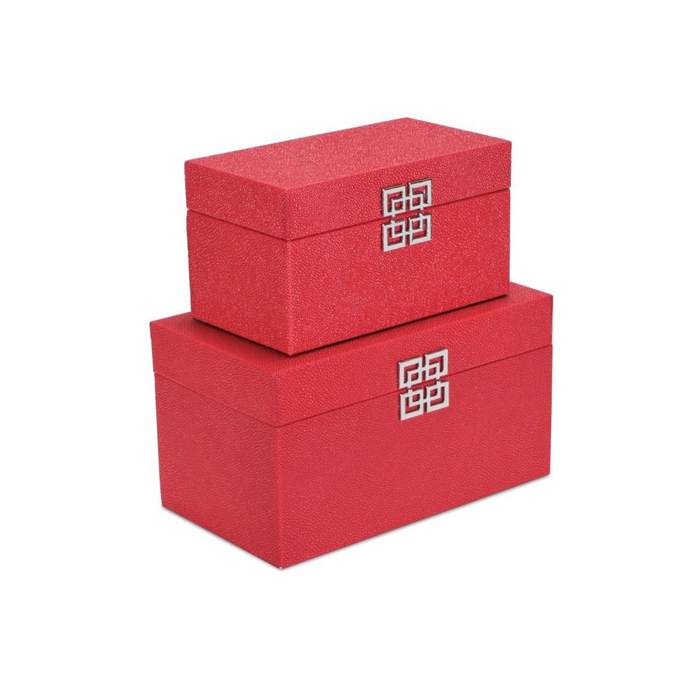 Cheung's FP-3981-2R Red Wood Glam Decorative Box