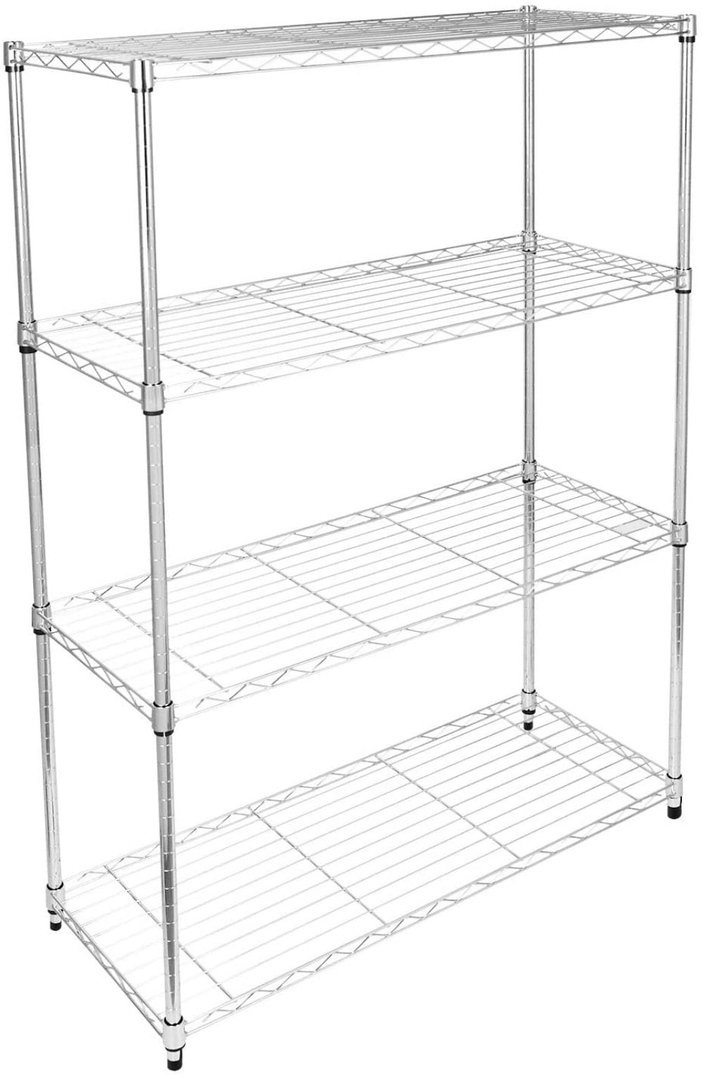 4 Tier Multi Purpose Wire Storage Rack in Chrome - Wire Shelf