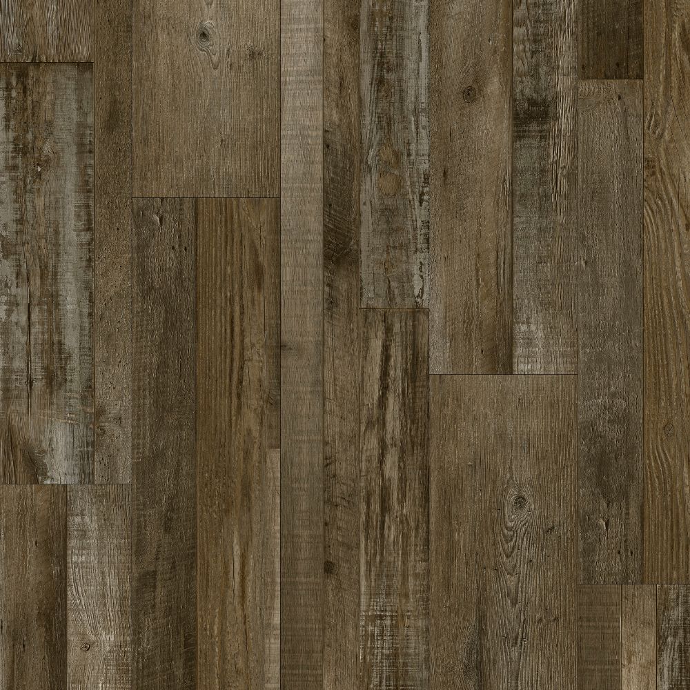 Deco Products AR113 HYDROSTOP Petrified Forest Brown Wood look 20-mil x 7-in W x 48-in L Waterproof and Water Resistant Interlocking Luxury Vinyl Plank Flooring ( 23.64-sq ft Carton )
