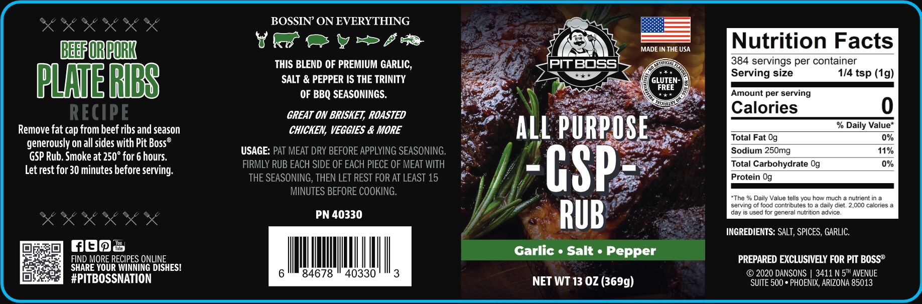 Pit Boss® 11.0 oz Smoked Salt & Pepper Rub