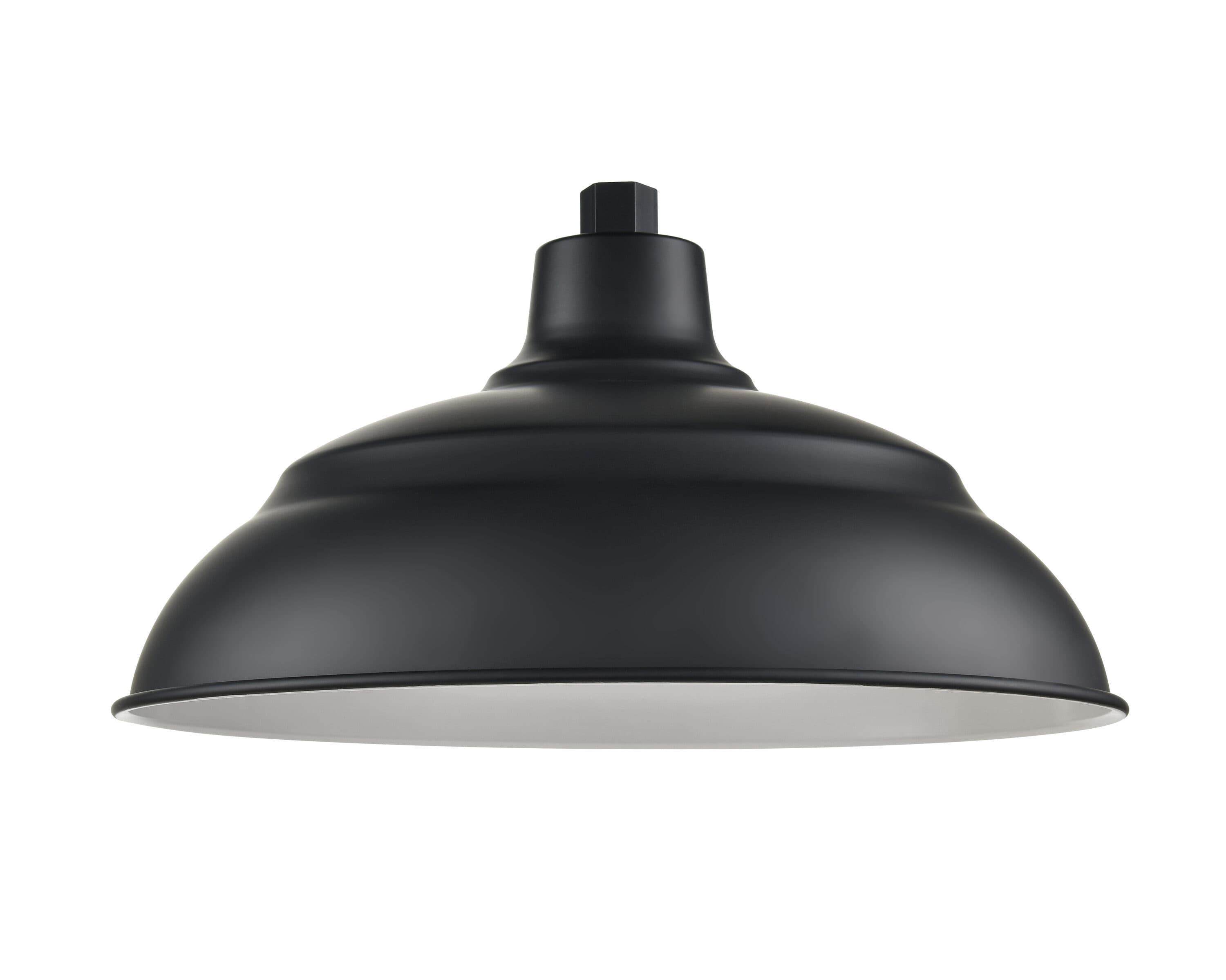 Millennium Lighting R Series 1 -Light Satin Black Industrial Metal Dome Large Outdoor Hanging Pendant Light
