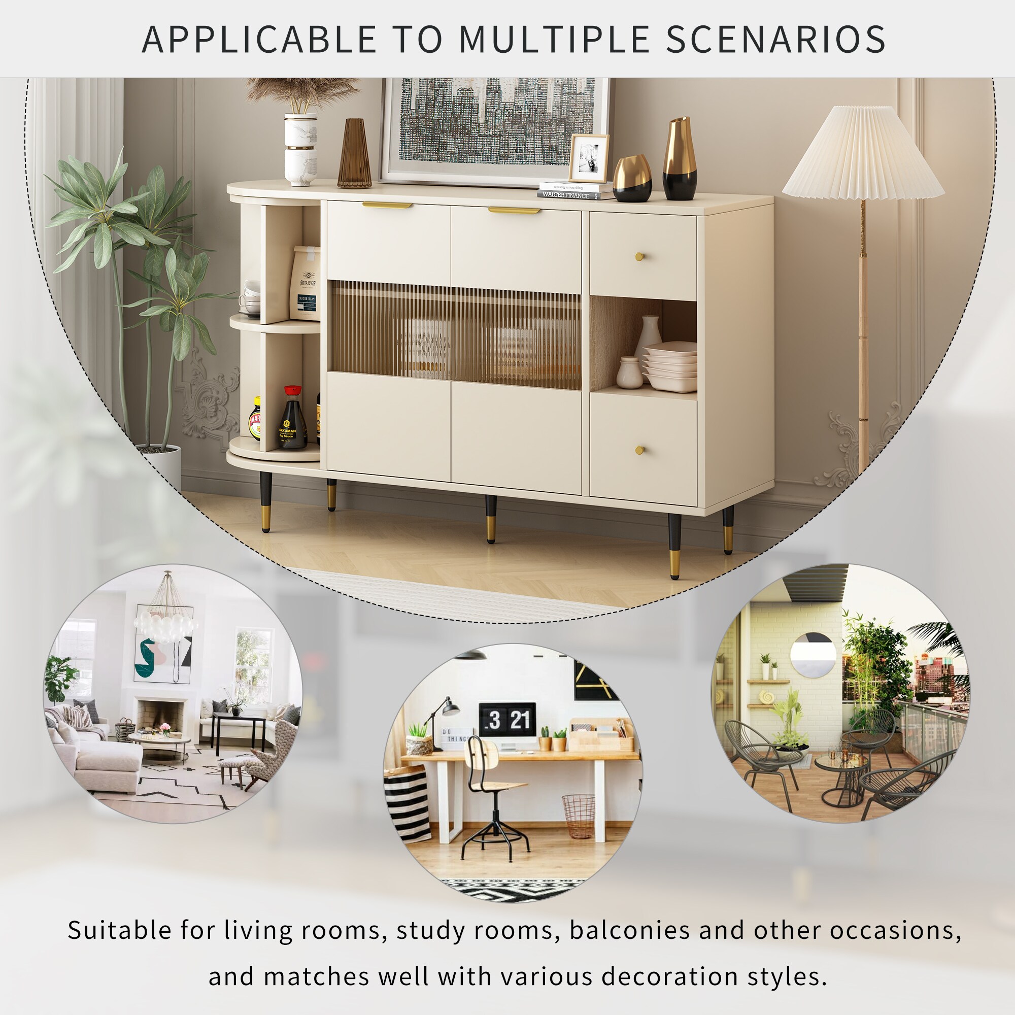 ModernLuxe 15.7-in W x 31.5-in H Mdf Gray Freestanding Utility Storage Cabinet