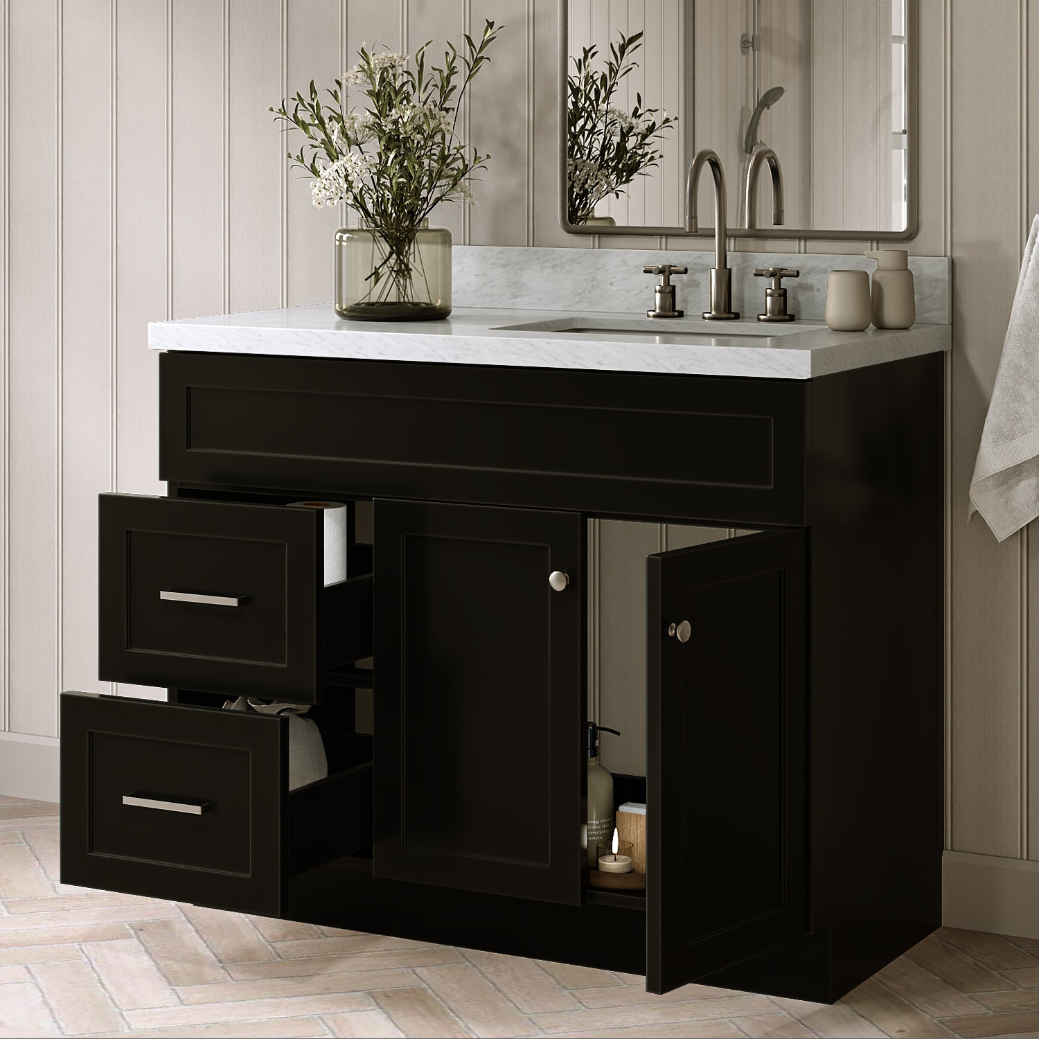 ARIEL F043SRCWRVOBLK Bath-Vanity-Combo - View #3