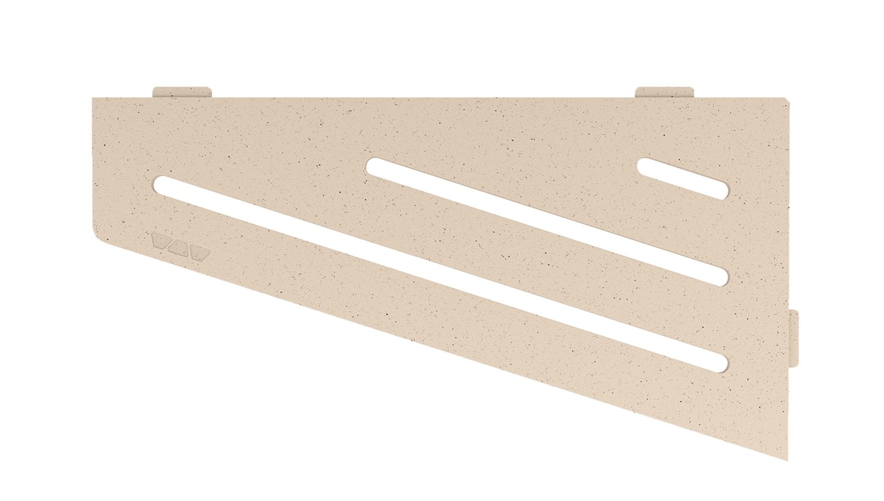 Schluter Systems SES3D10TSI Shelf Quadrilat Corner Wave Ivory