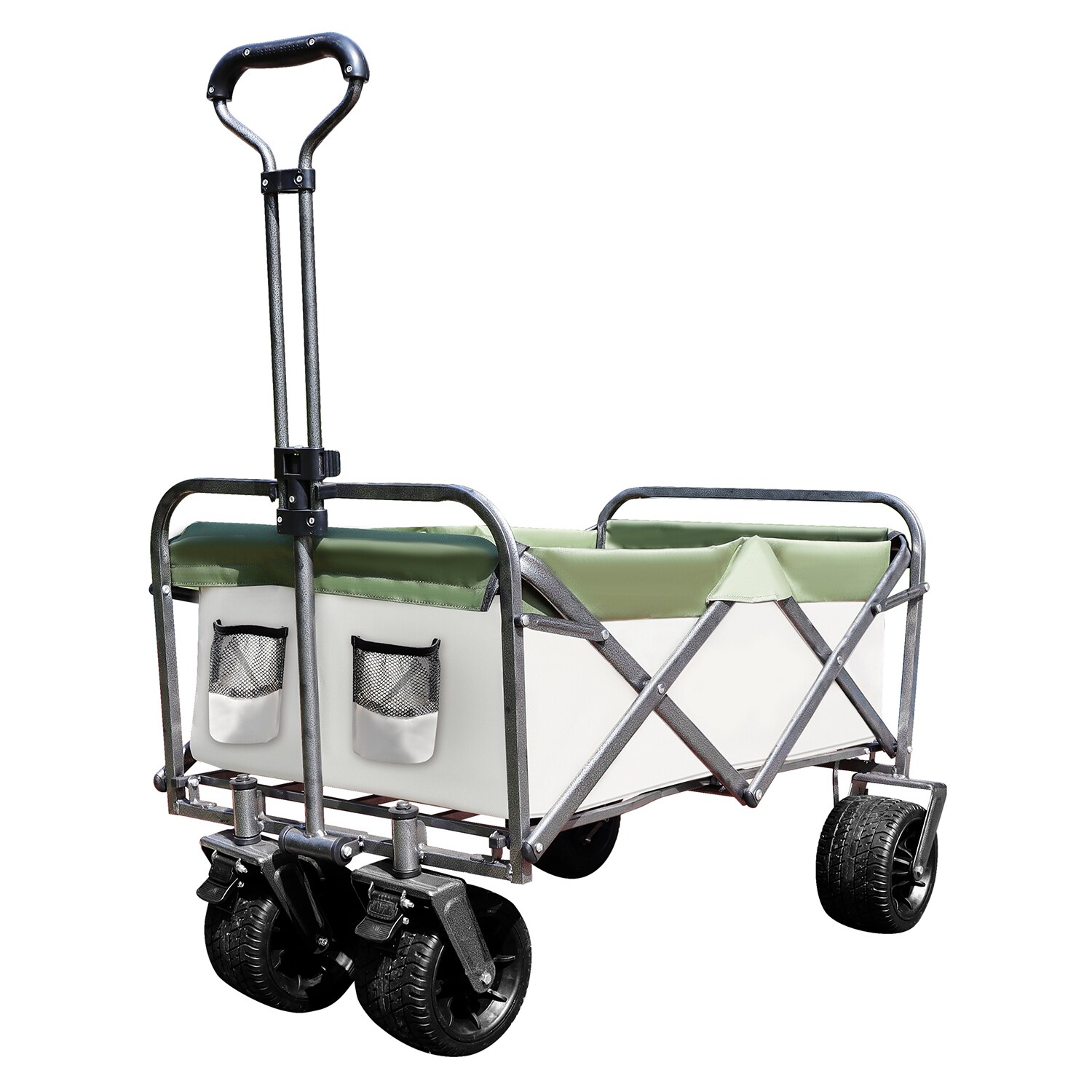  Jeremywell Folding Beach Cart with Big Balloon Wheels Loading  165lbs, Heavy-Duty All-Terrain Utility Wagon with Strong Wheels, Adjustable  Height for Sand, Outdoor Camping : Patio, Lawn & Garden
