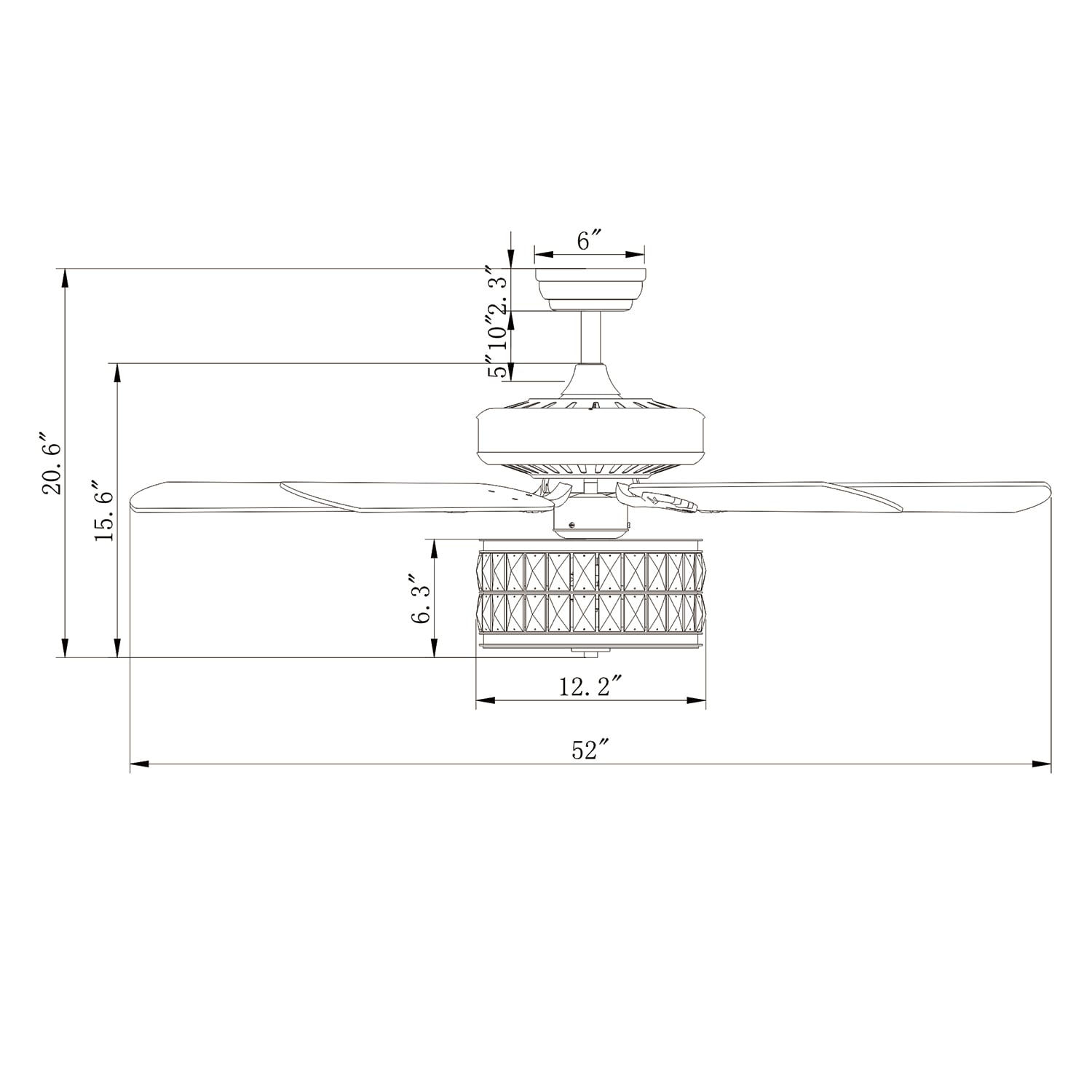 Edvivi FFG7775BK Ceiling-Fans - View #12