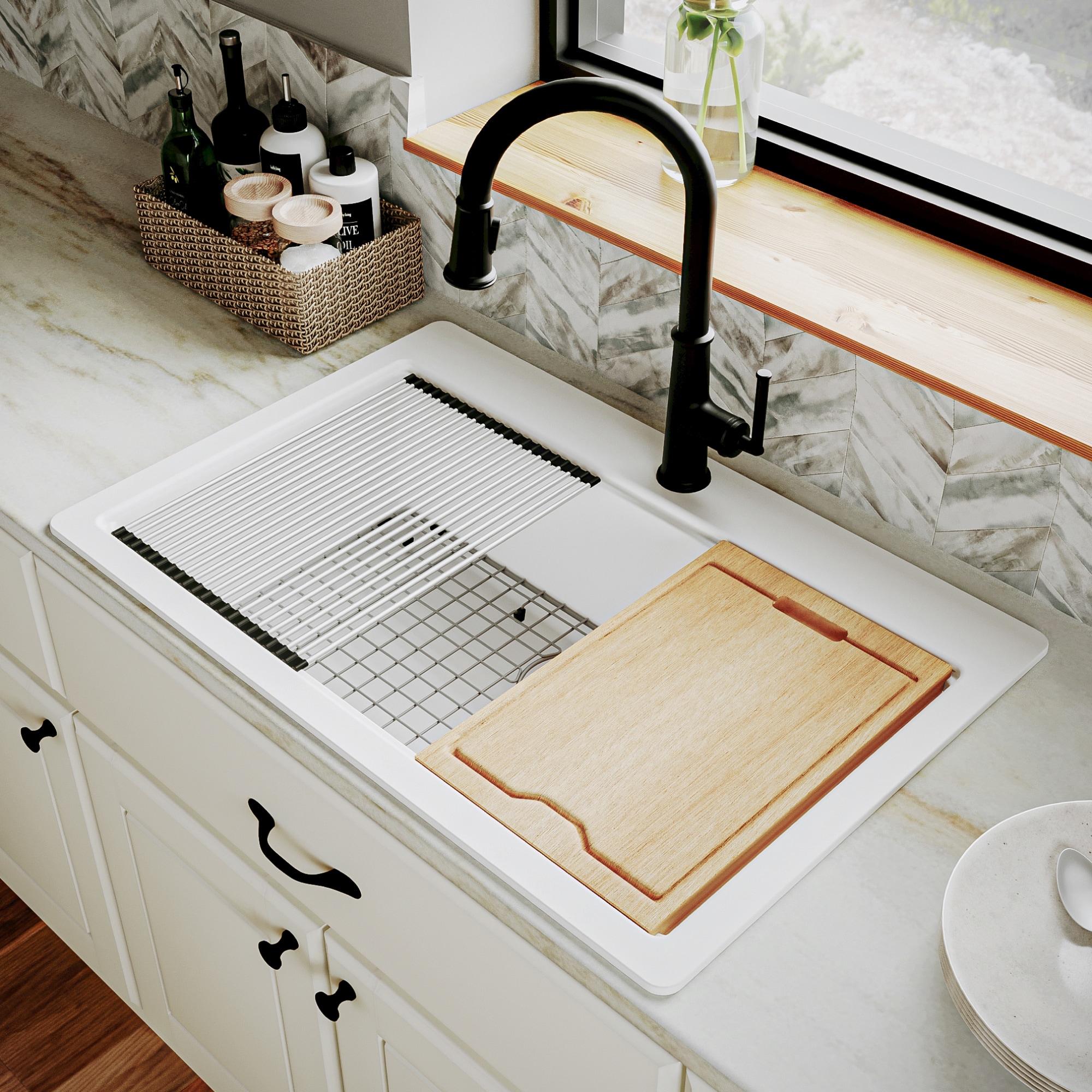 allen + roth GT1075WHT Kitchen-Sinks - View #3